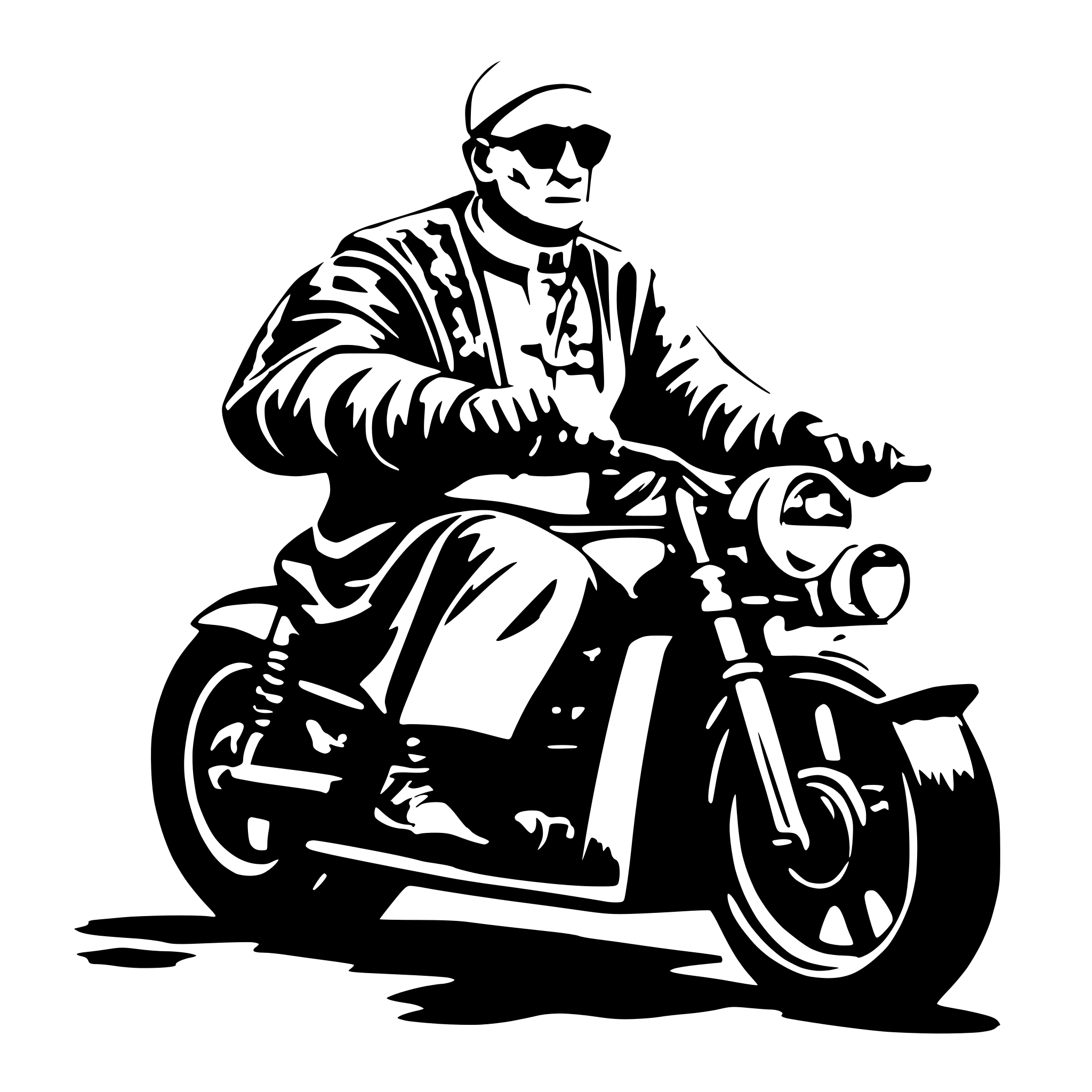 AI-generated SVG of a Pope riding a motorcycle