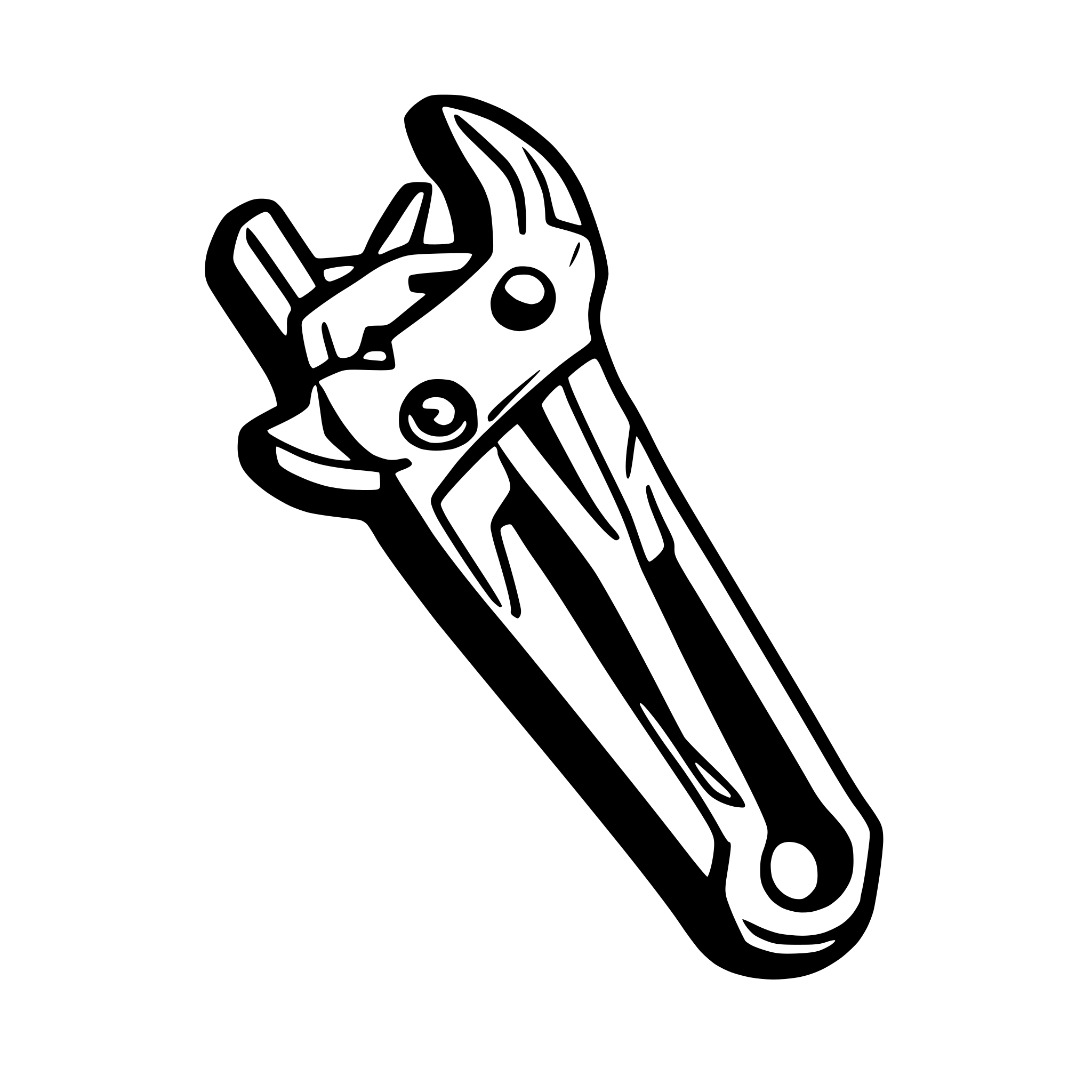 AI-generated SVG of a bolt cutters SVG Image, in black