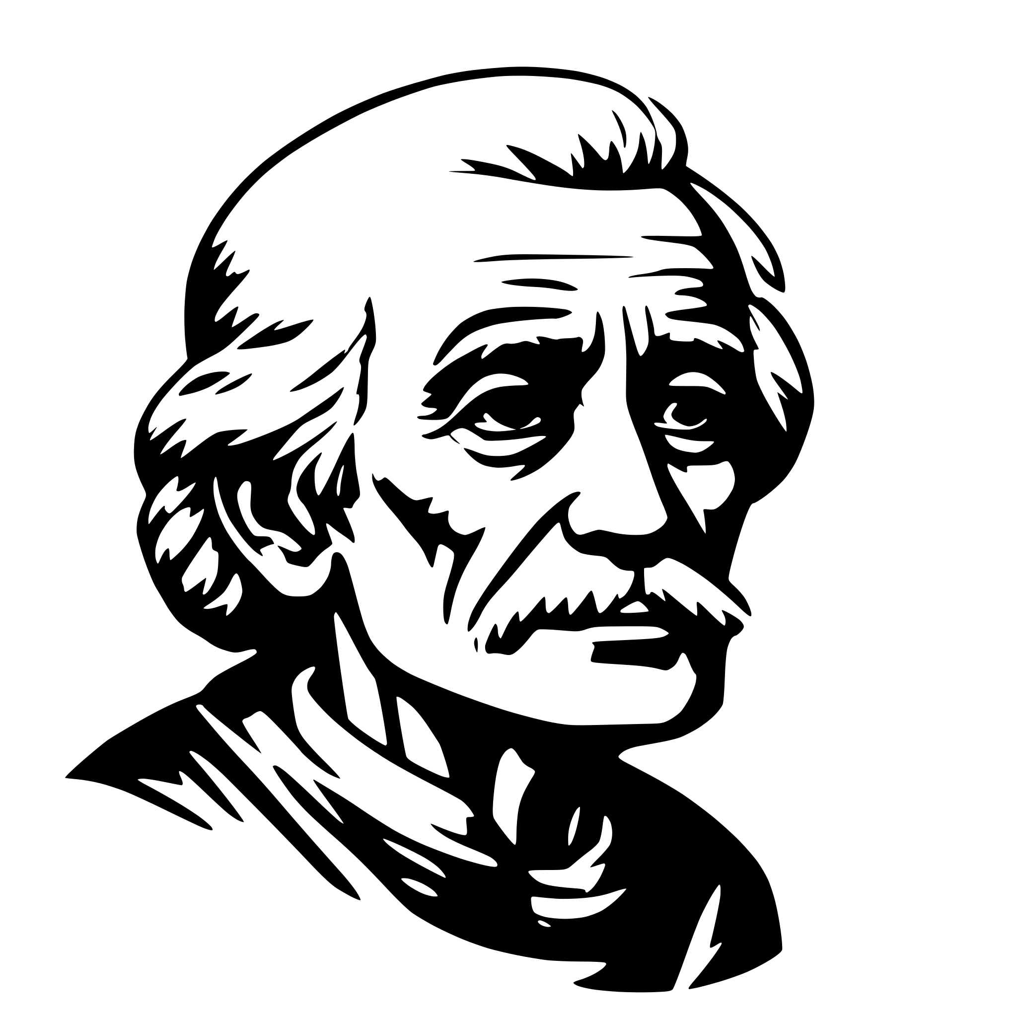 AI-generated SVG of 'old man'