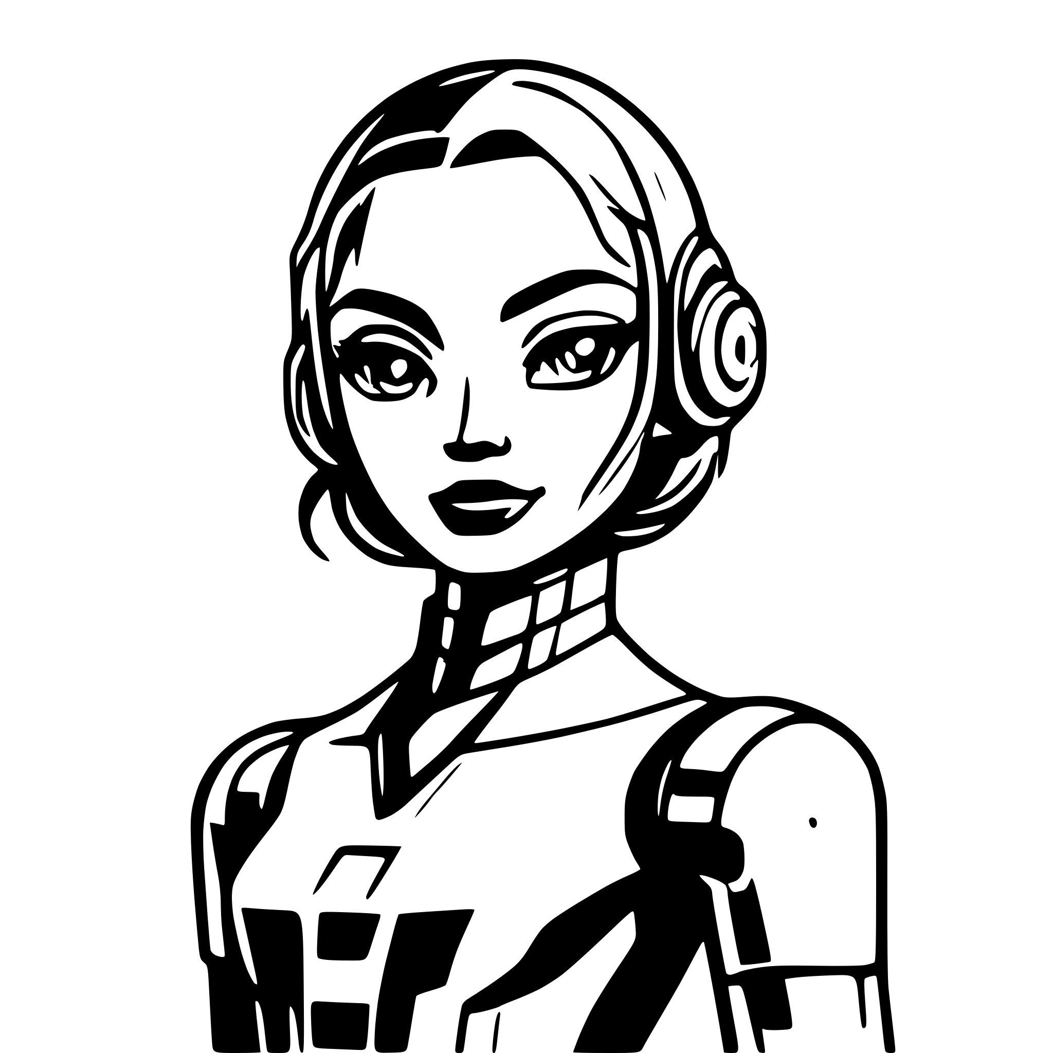 AI-generated SVG of 'AI female Robot'