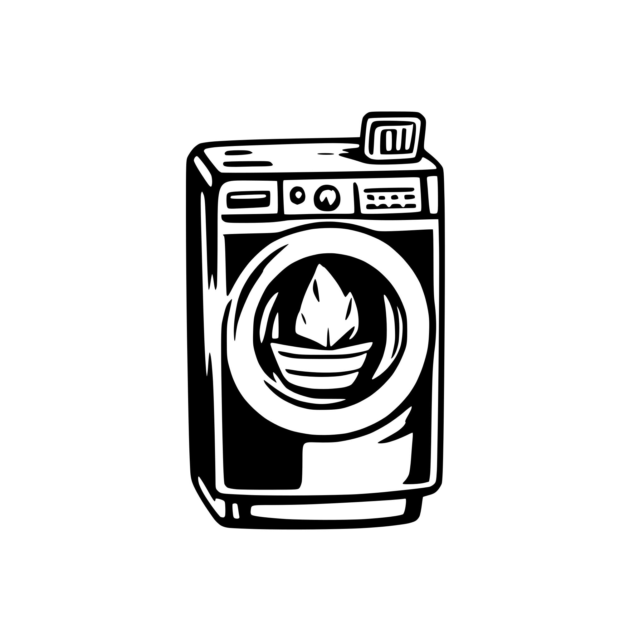 AI-generated SVG of a Washing Machine simple