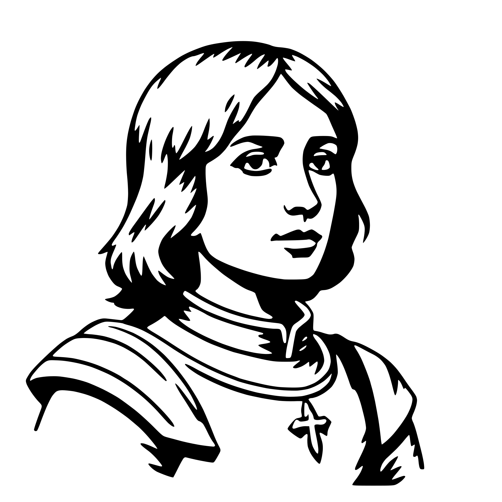 AI-generated SVG of 'joan of arc'