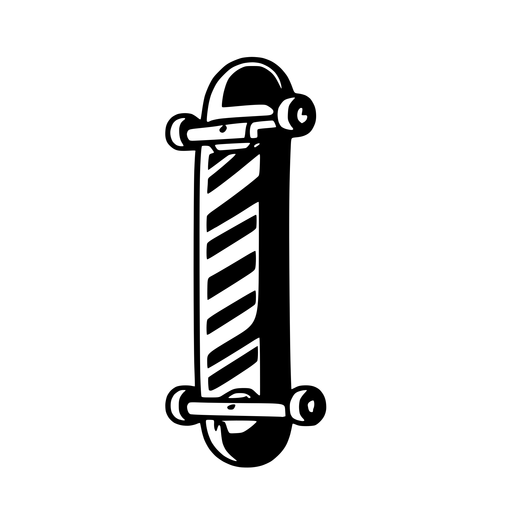 AI-generated SVG of a A skateboard grip tape, make it appear such that the tape is being peeled off the skateboard, outline icon