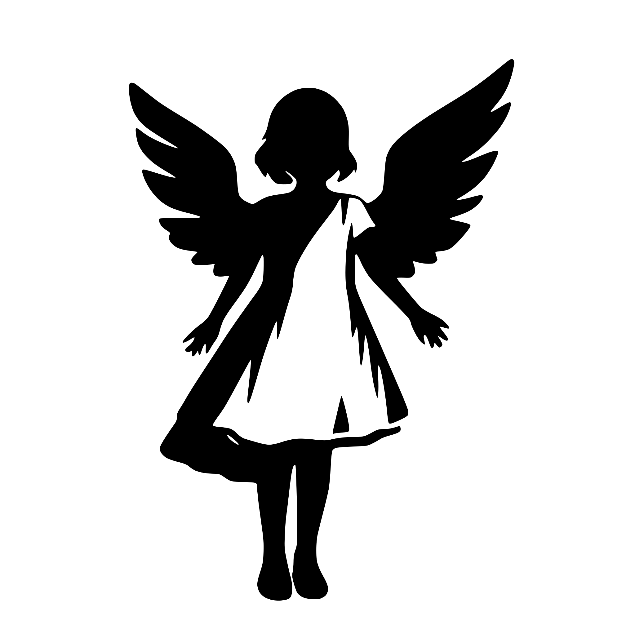 AI-generated SVG of a angel silhouette
