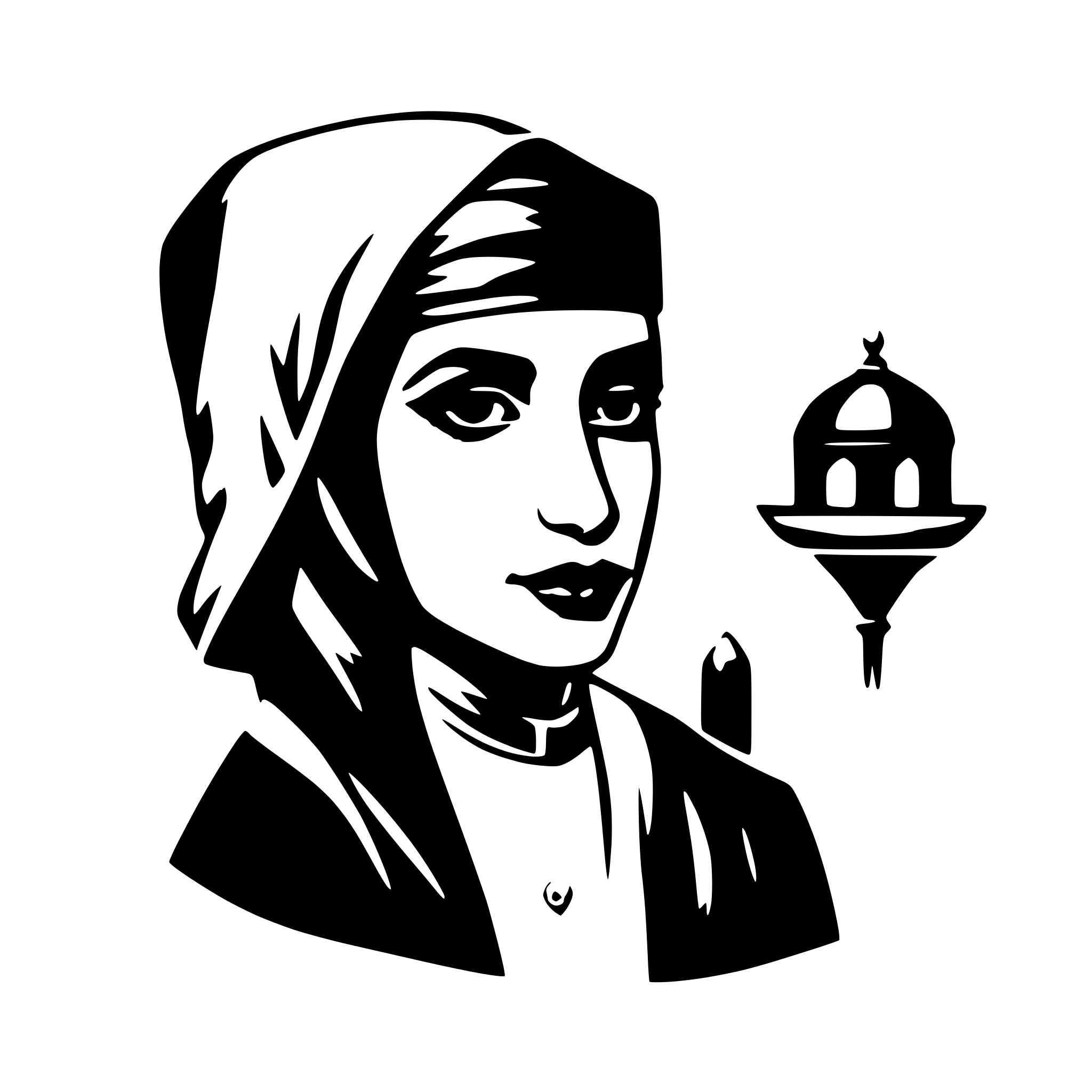 AI-generated SVG of 'احرف الغة العربة'
