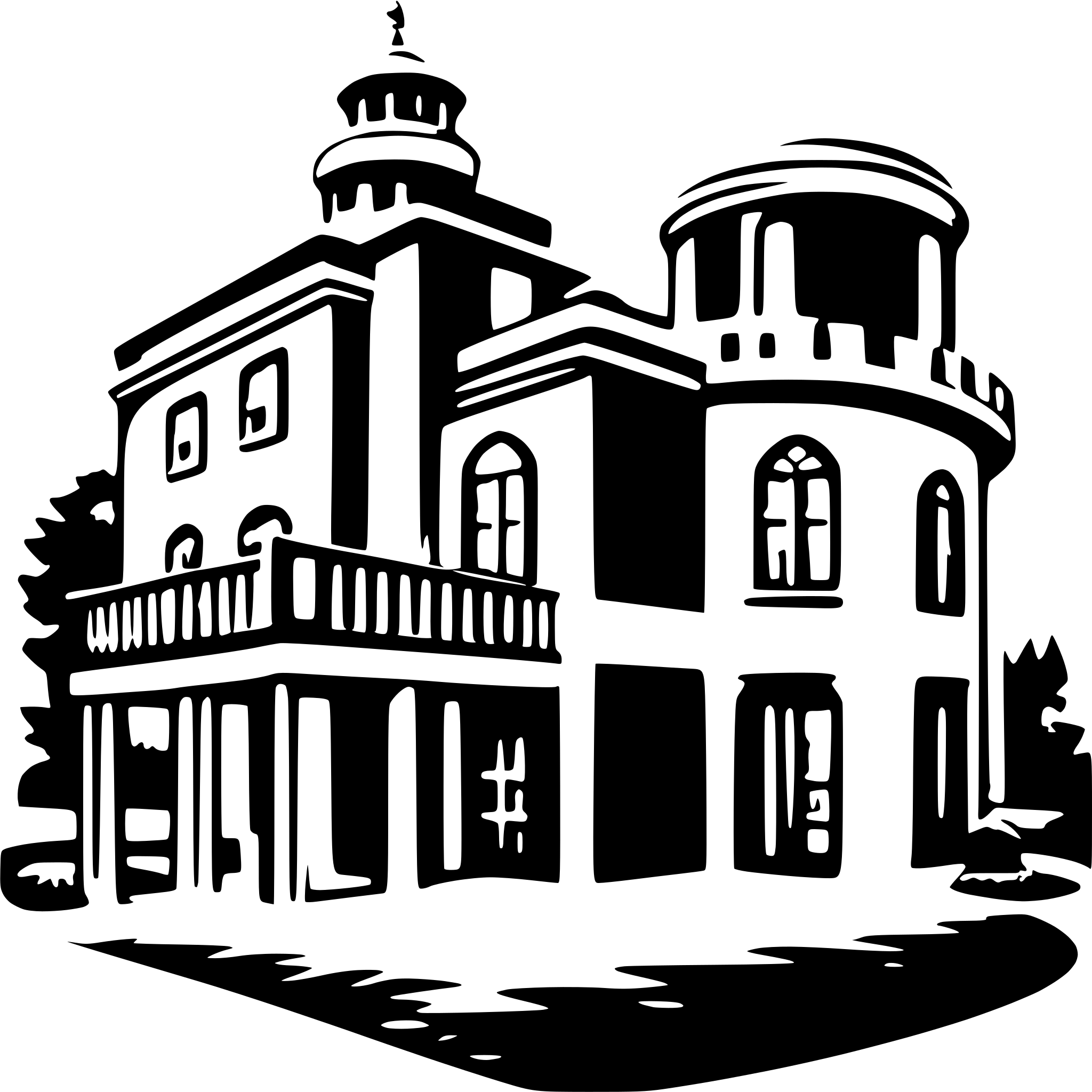 AI-generated SVG of 'a refined concert house'