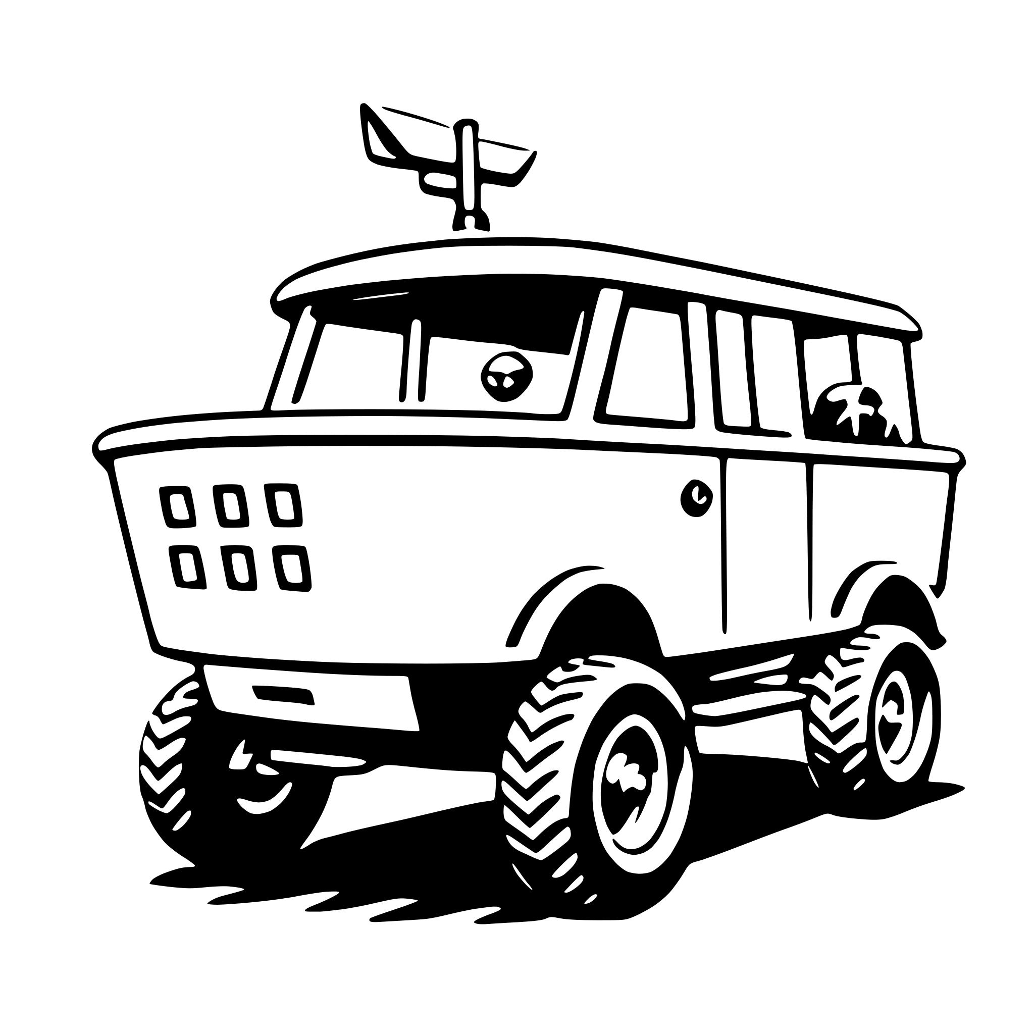 AI-generated SVG of a amphibious vehicle