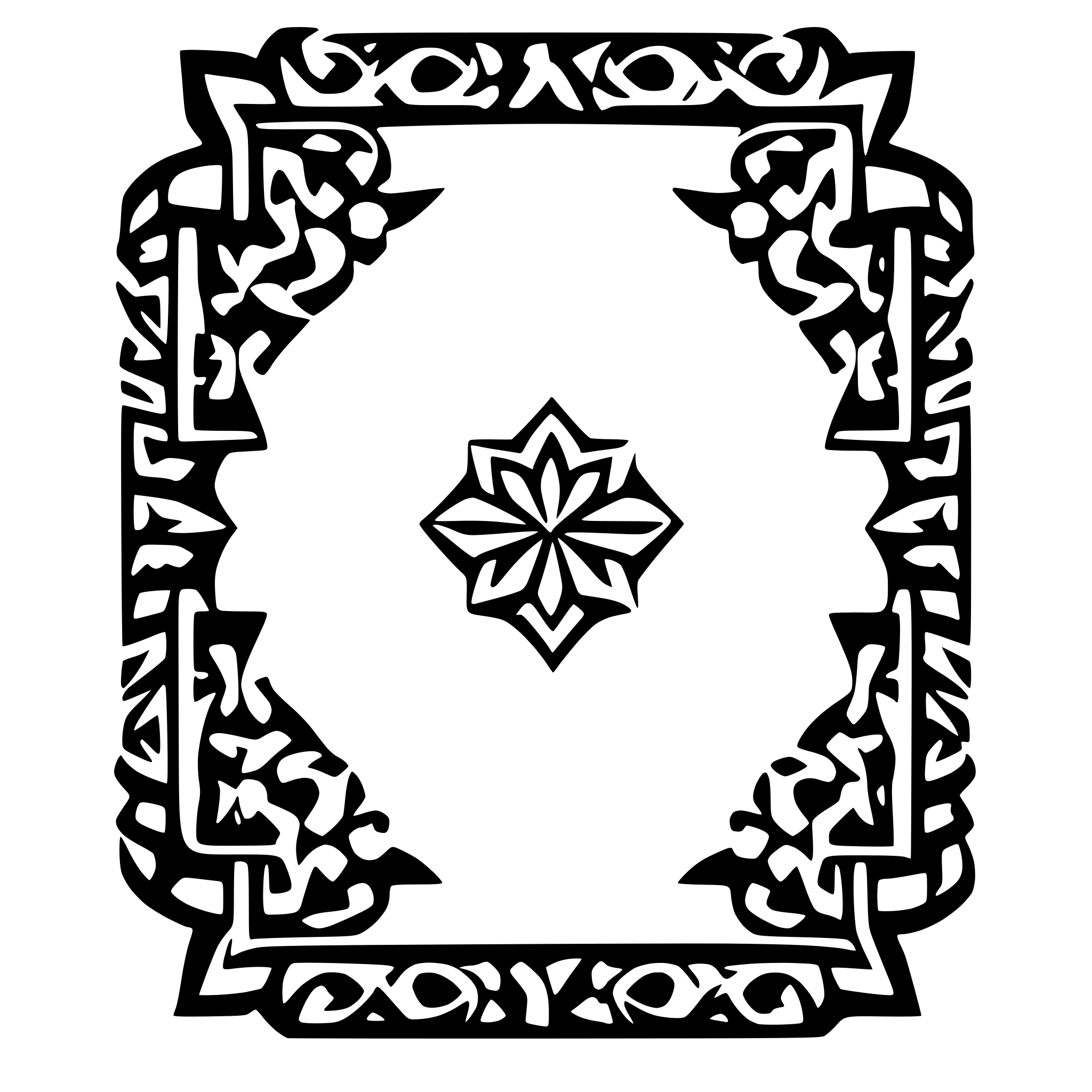 AI-generated SVG of a page border for a book that use islamic art