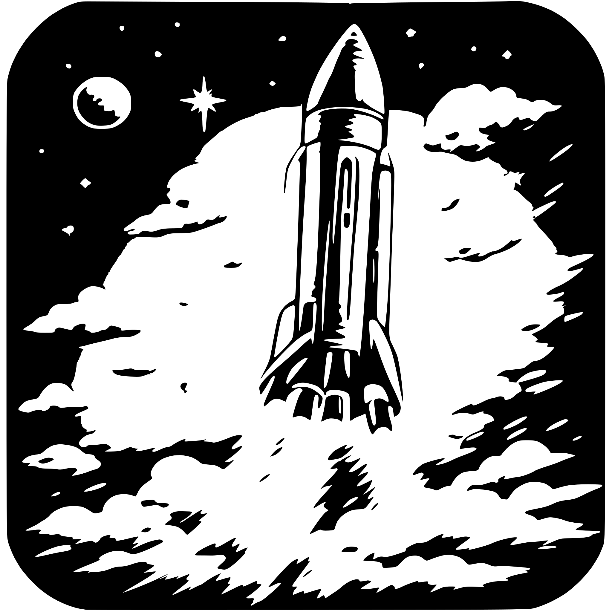 AI-generated SVG of a A lone, stylized rocket ship flying off into a colorful nebula, leaving behind a faint trail. Style: vector, realistic, detailed. AI-generated SVG of a A lone, stylized rocket ship flying off into a colorful nebula, leaving behind a faint trail. Style: vector, realistic, detailed.