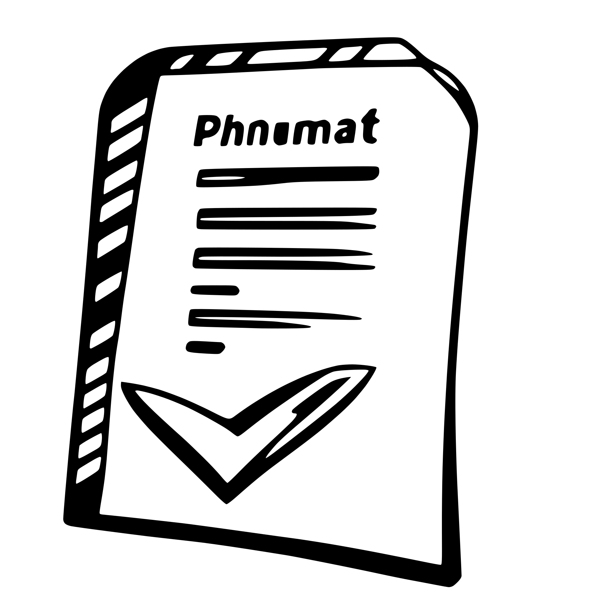 AI-generated SVG of a checkmark over document