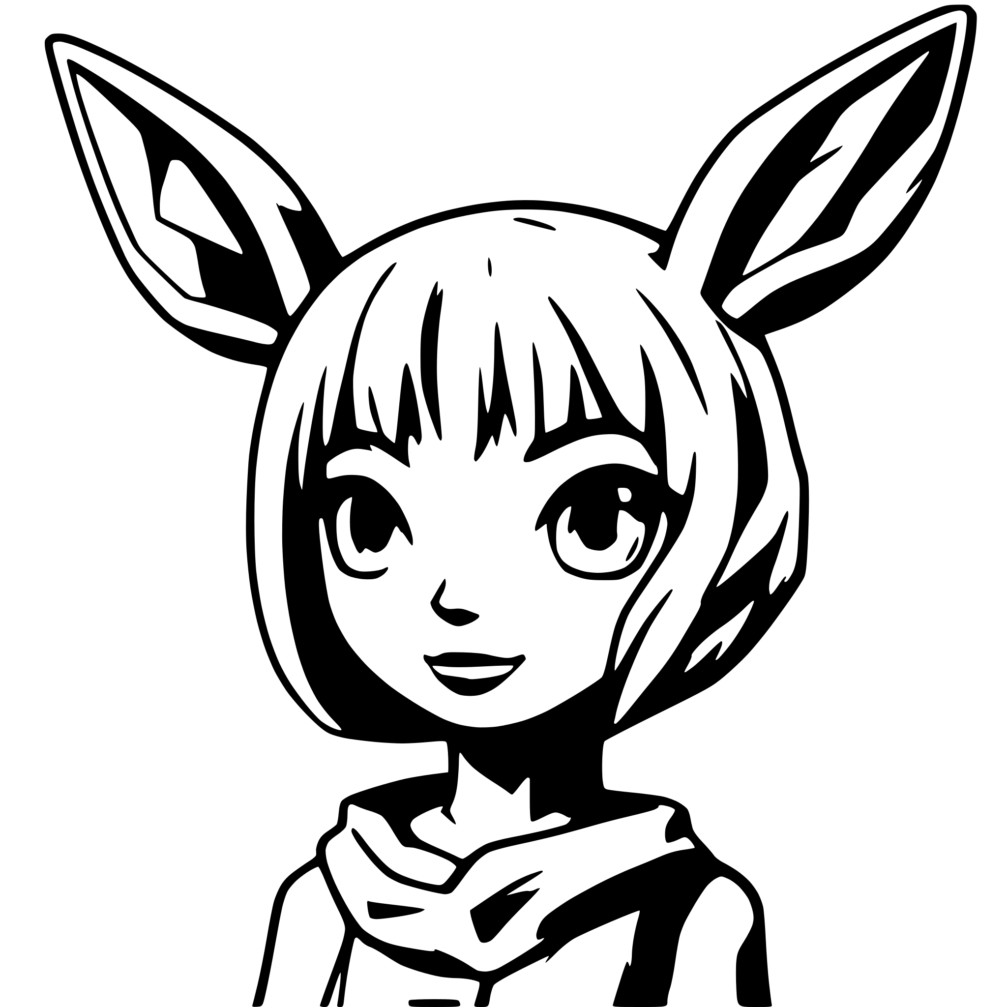 AI-generated SVG of a Anthromorphic humanoid eevee, full body image, third person image, colored,