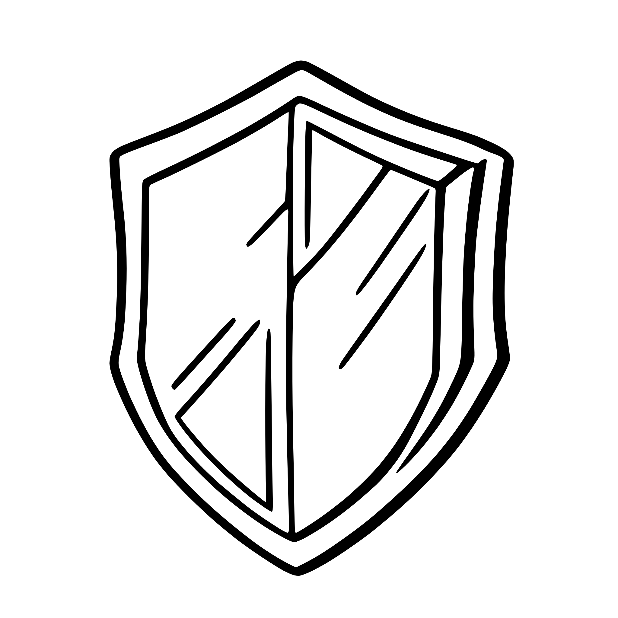 AI-generated SVG of 'Completely symmetric shield'