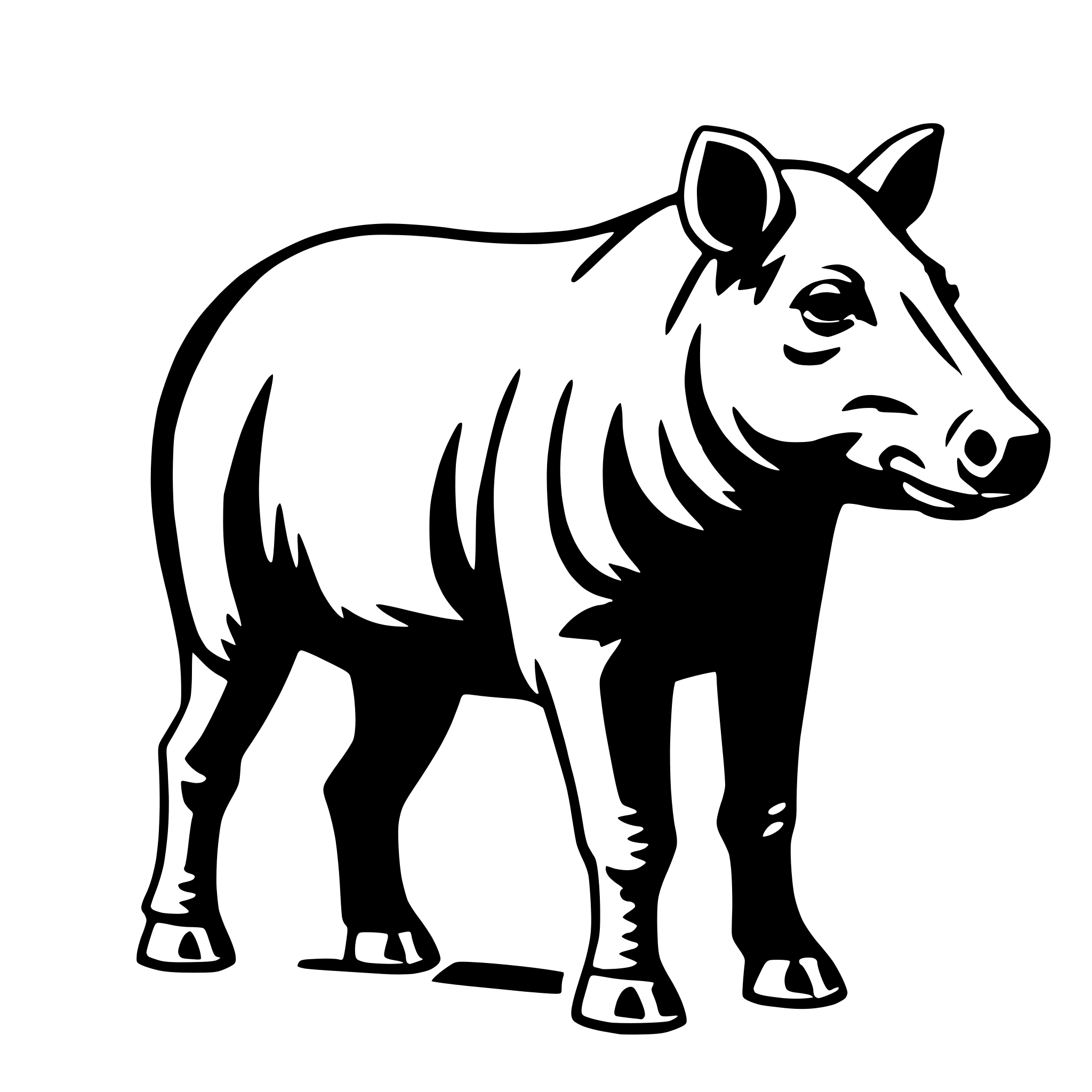 AI-generated SVG of a tapir