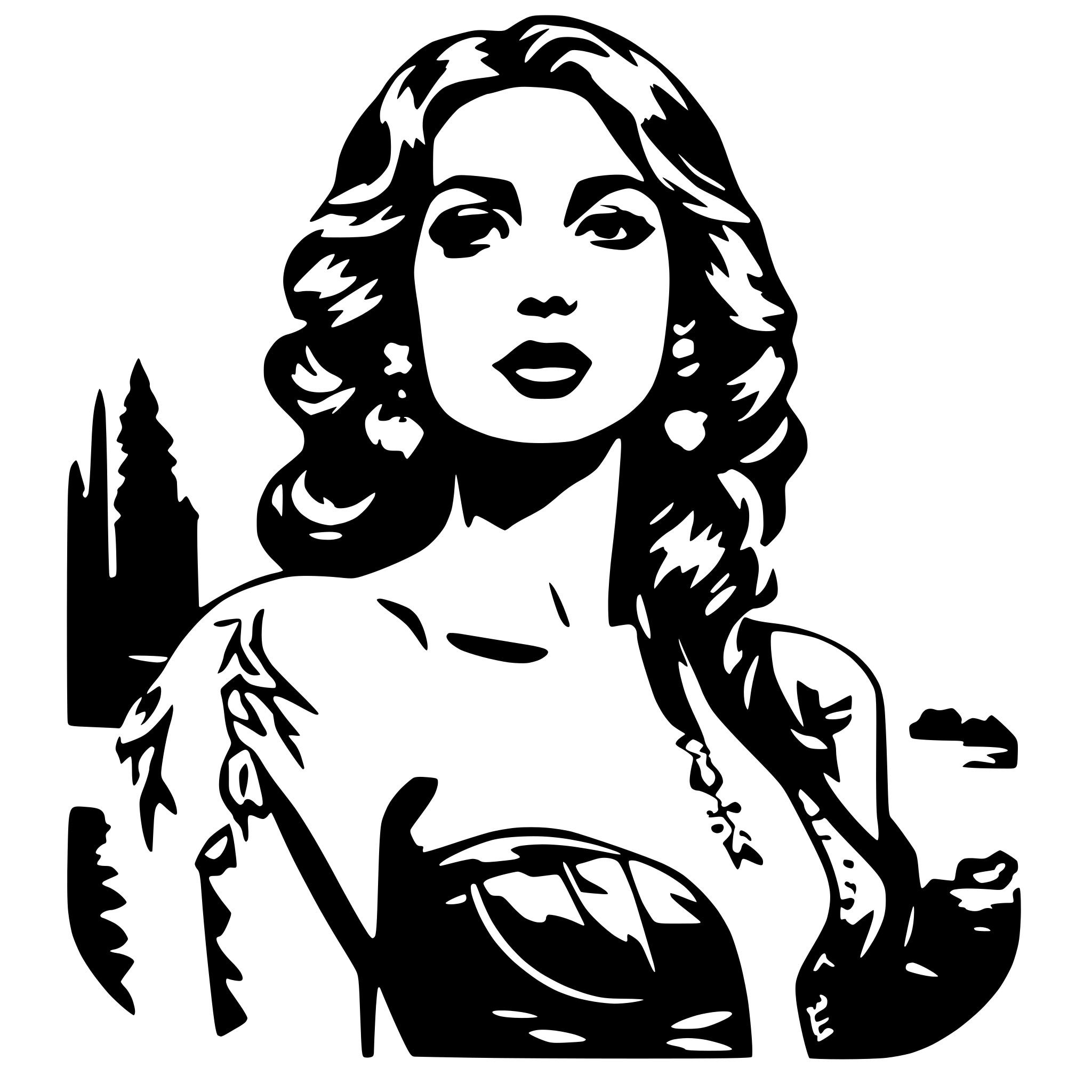 AI-generated SVG of a nude woman