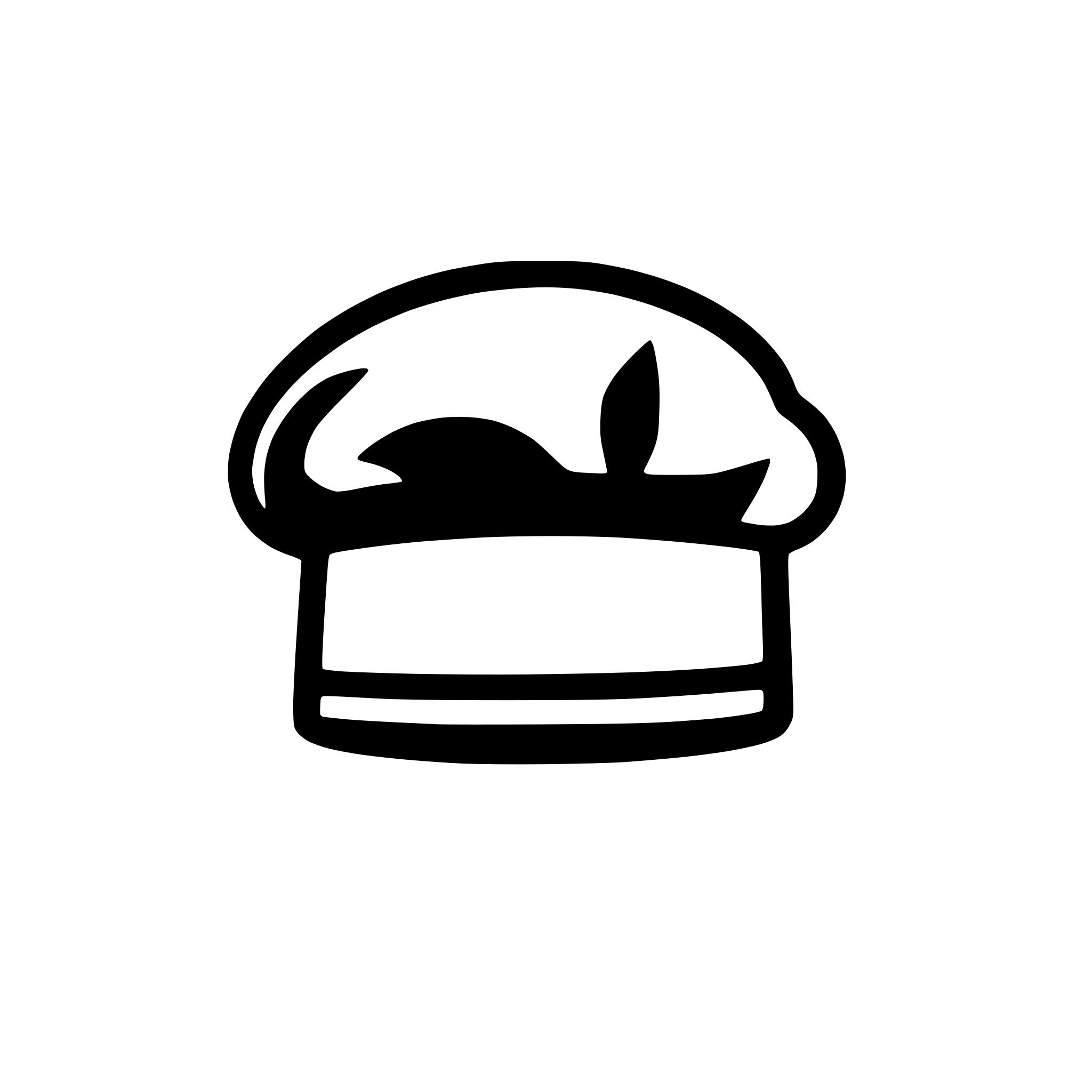 AI-generated SVG of a chef hat, thin  lines, flat design, icon for web, more detailed