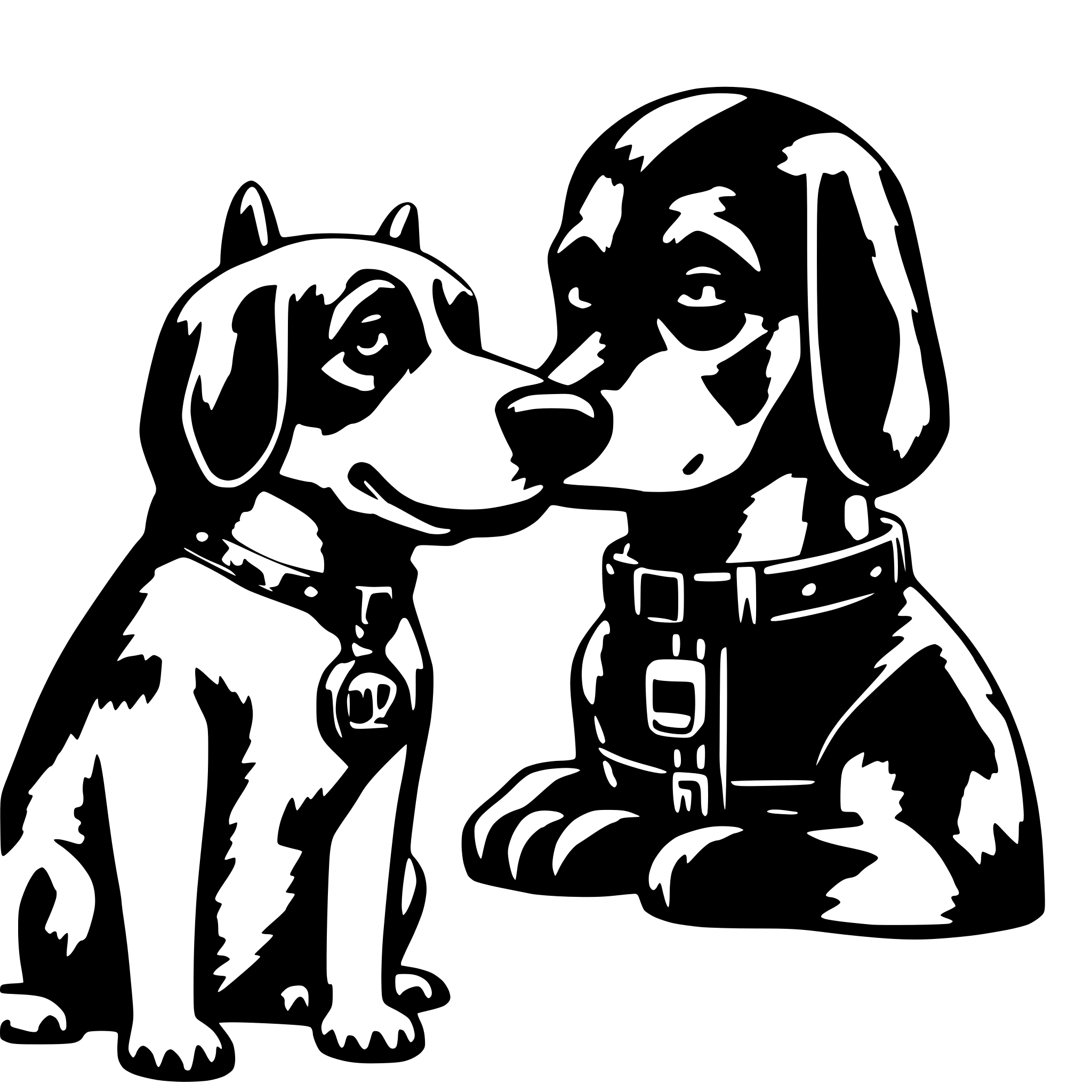 AI-generated SVG of a dogpool and deadpool high detail
