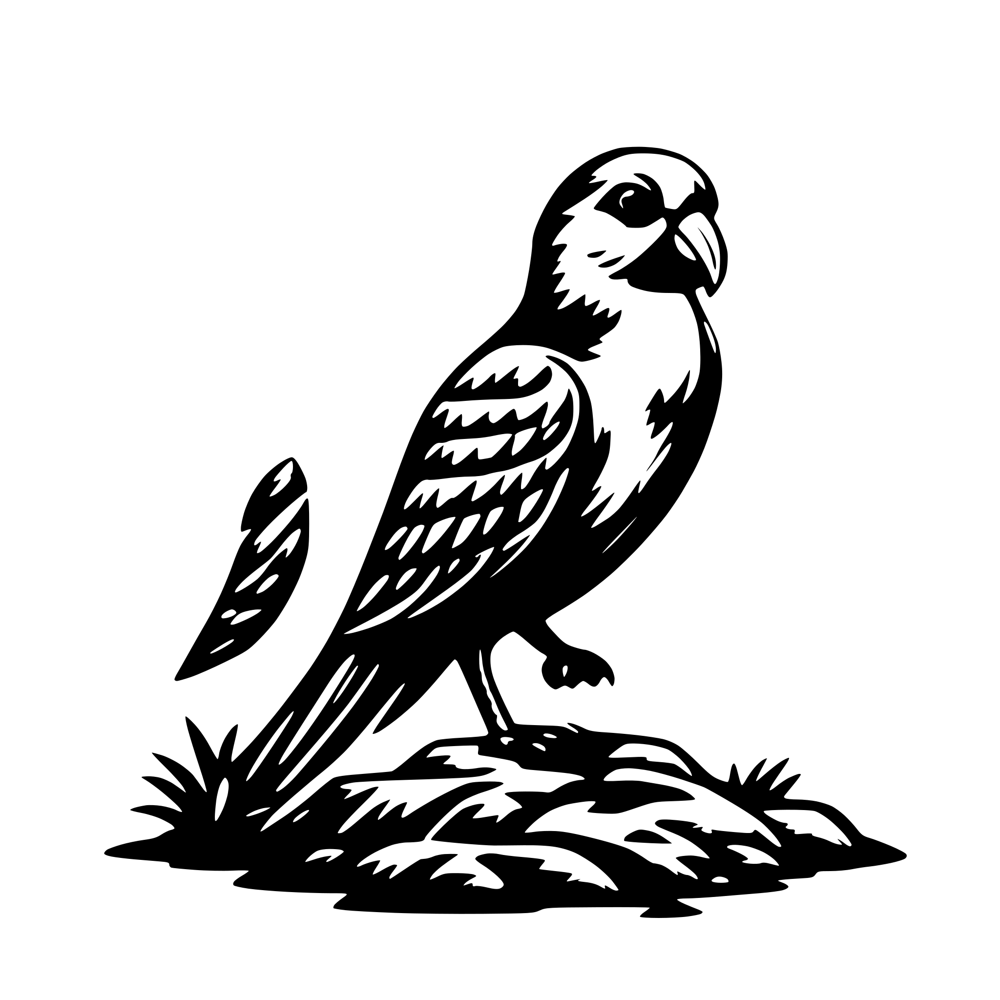 AI-generated SVG of a wellensittich