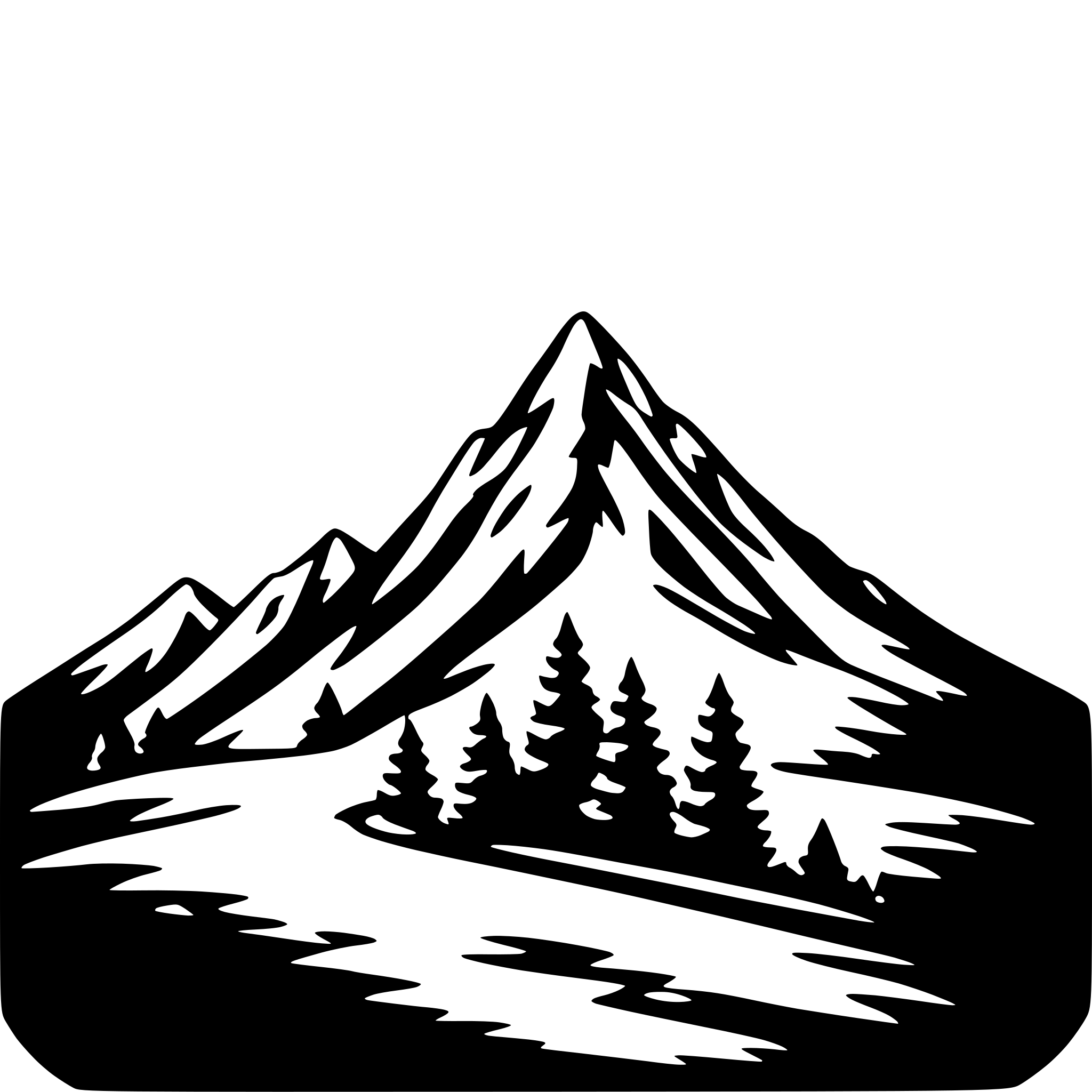 AI-generated SVG of a mountain summit