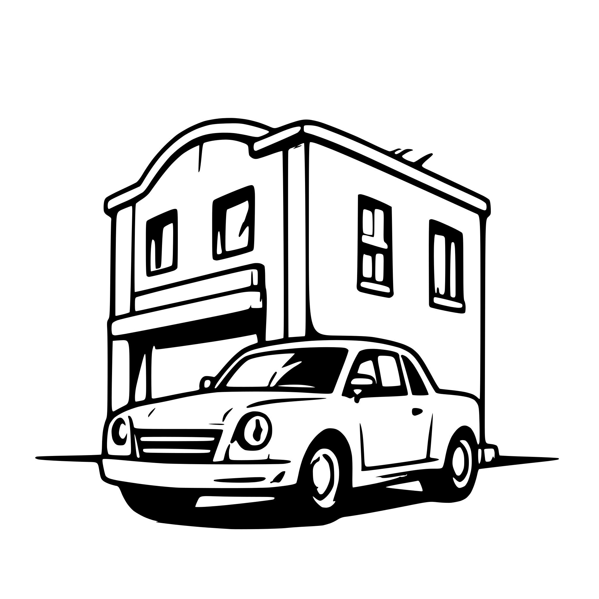 AI-generated SVG of a auto Parkhaus