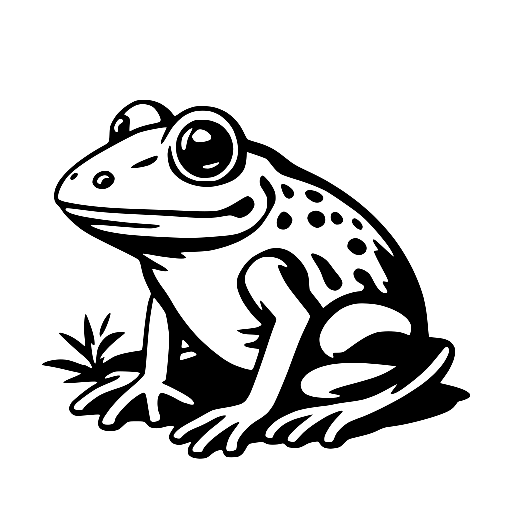 AI-generated SVG of 'frog'