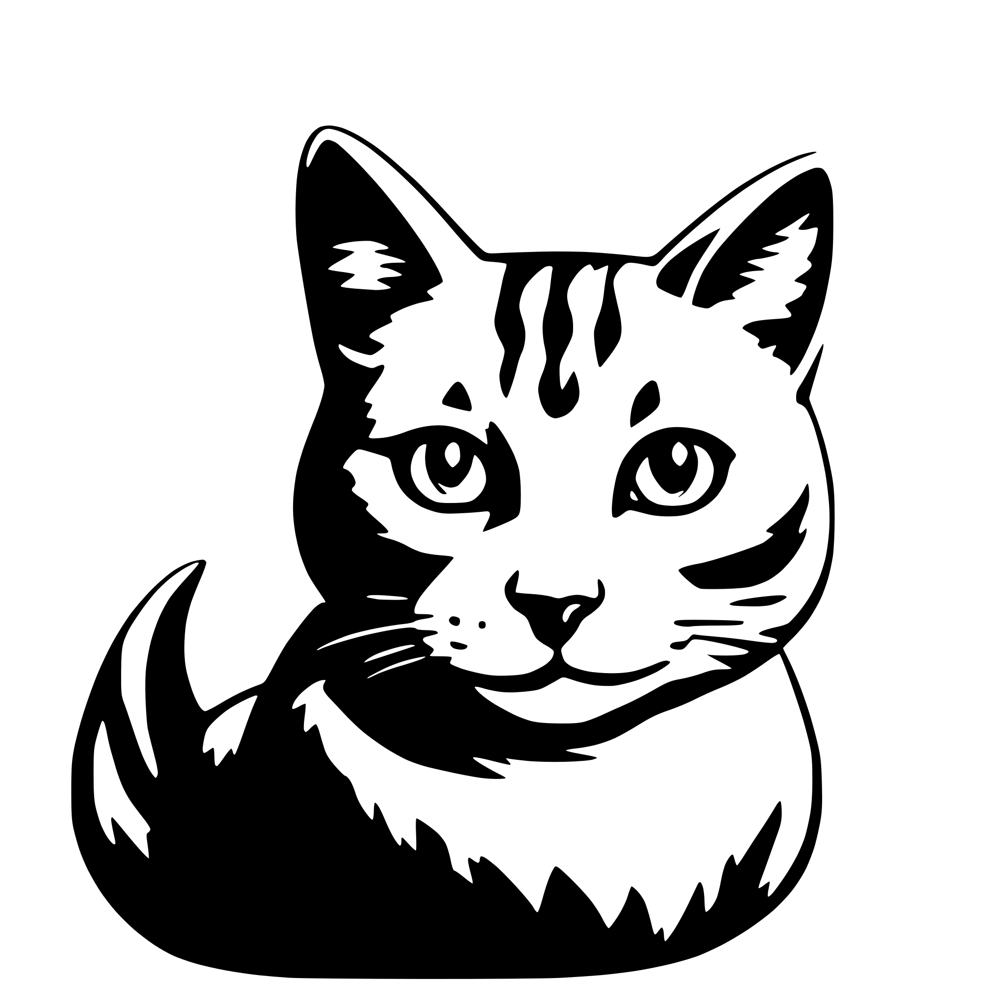 AI-generated SVG of 'cat'