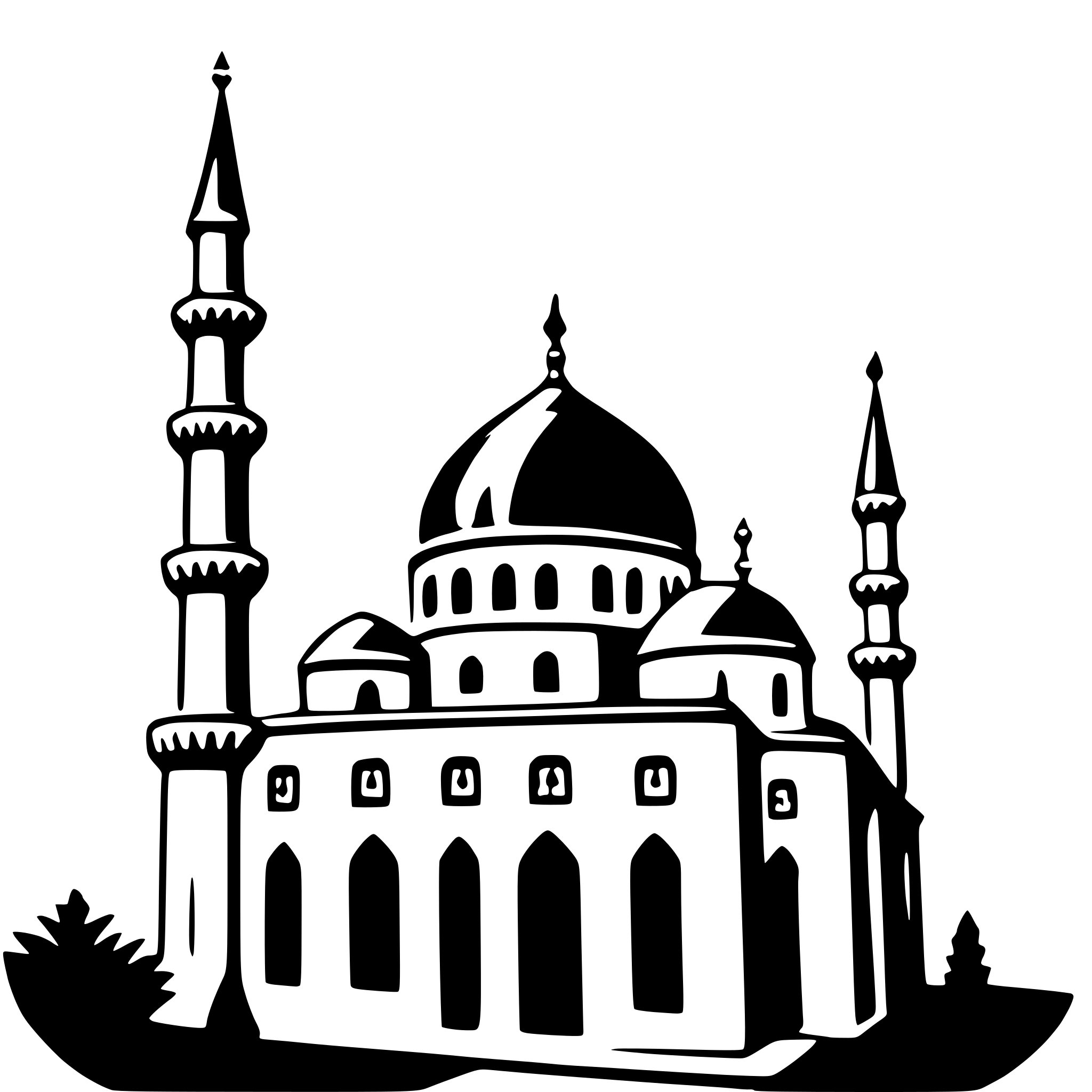 AI-generated SVG of a blue mosque