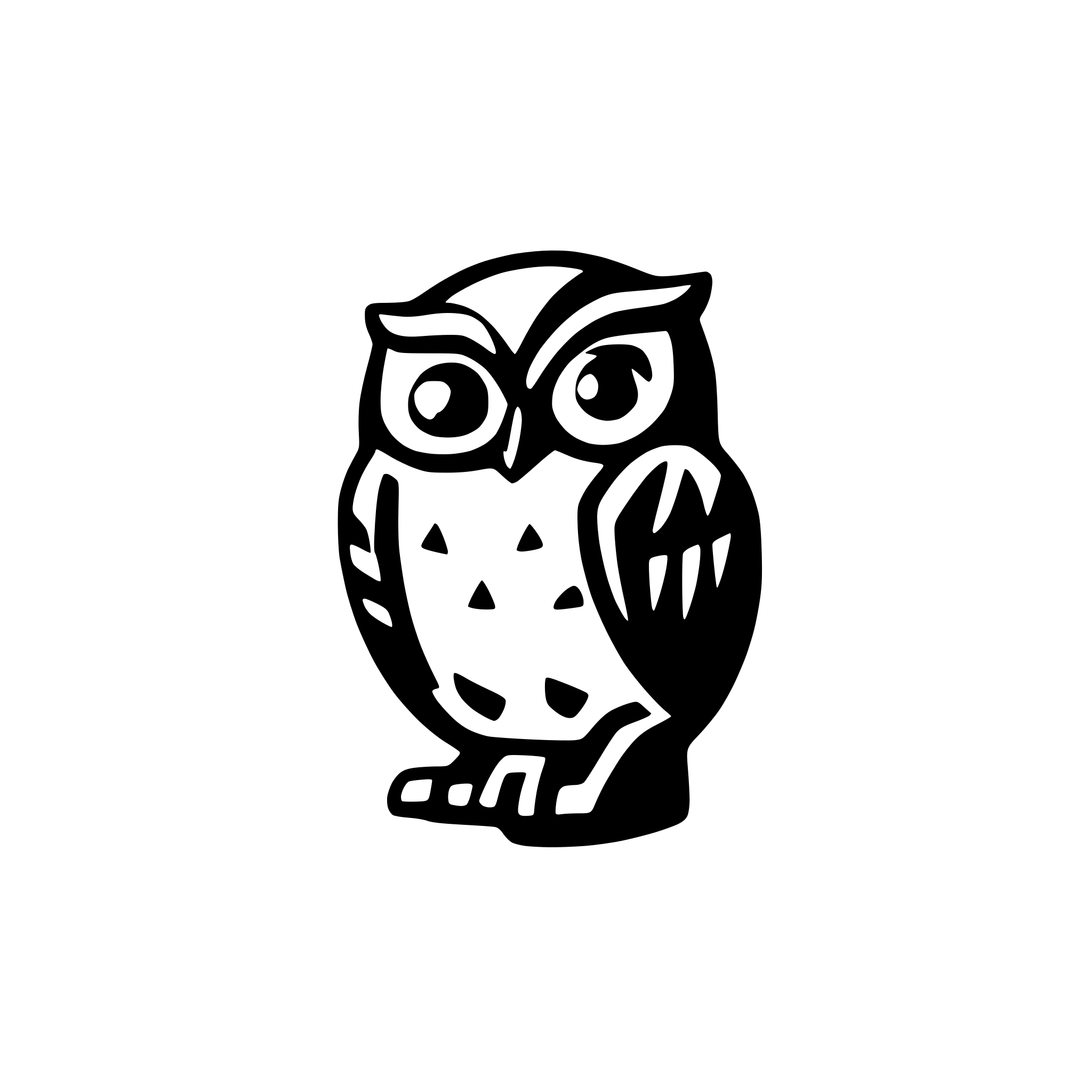 AI-generated SVG of 'owl of athena'
