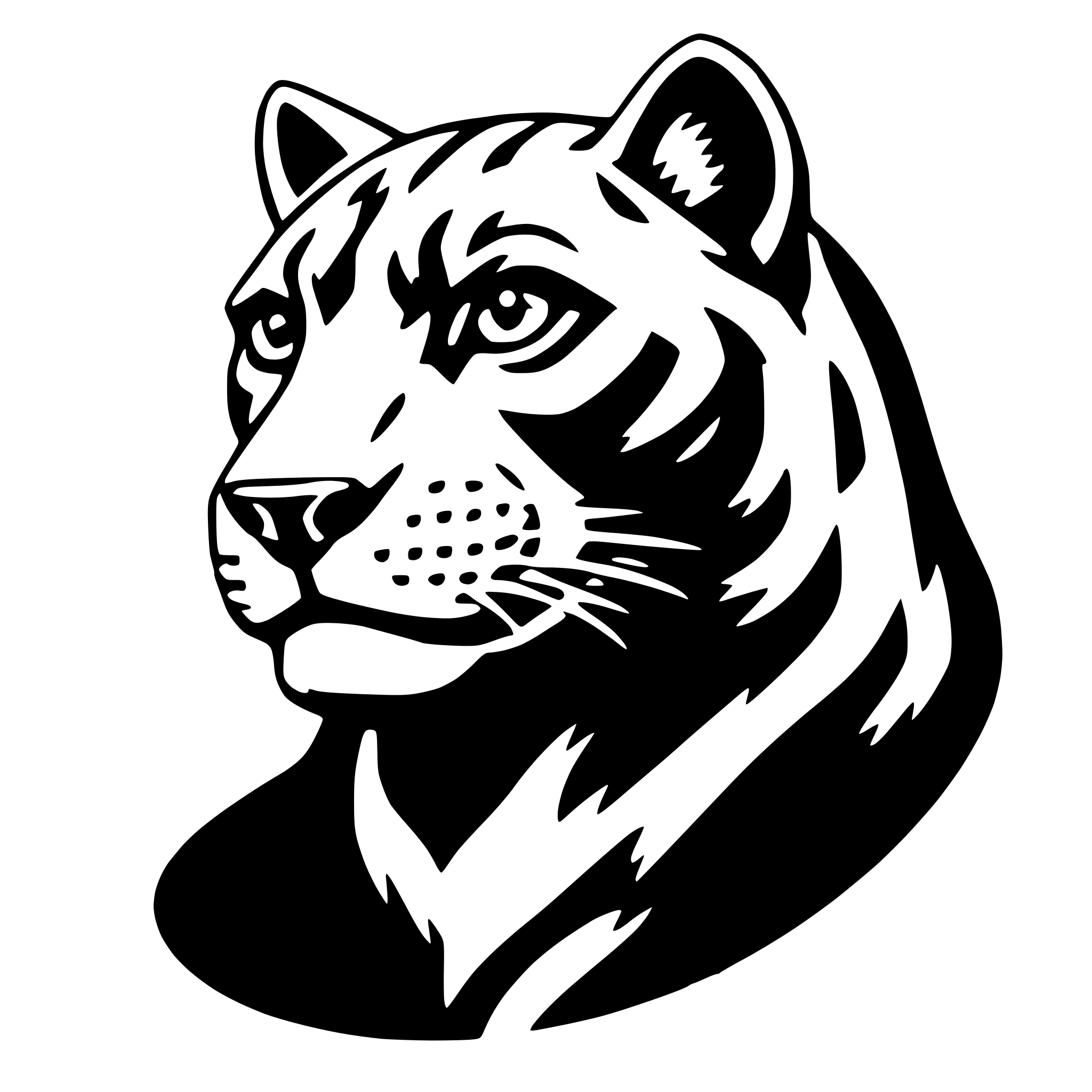AI-generated SVG of a black panther