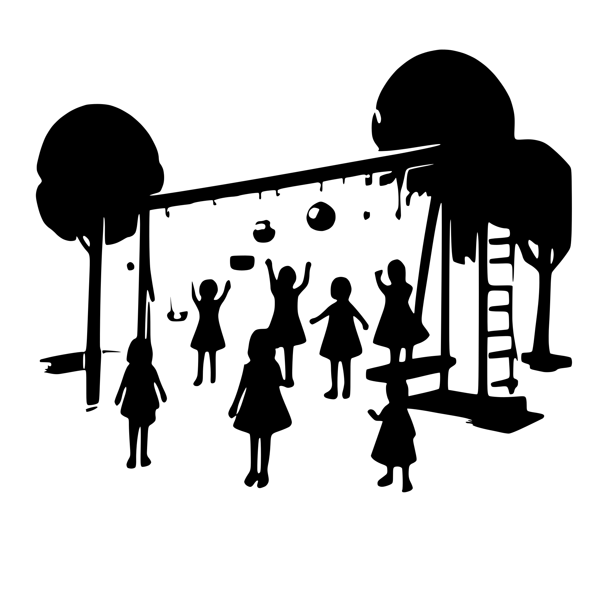 AI-generated SVG of 'playground with many children'