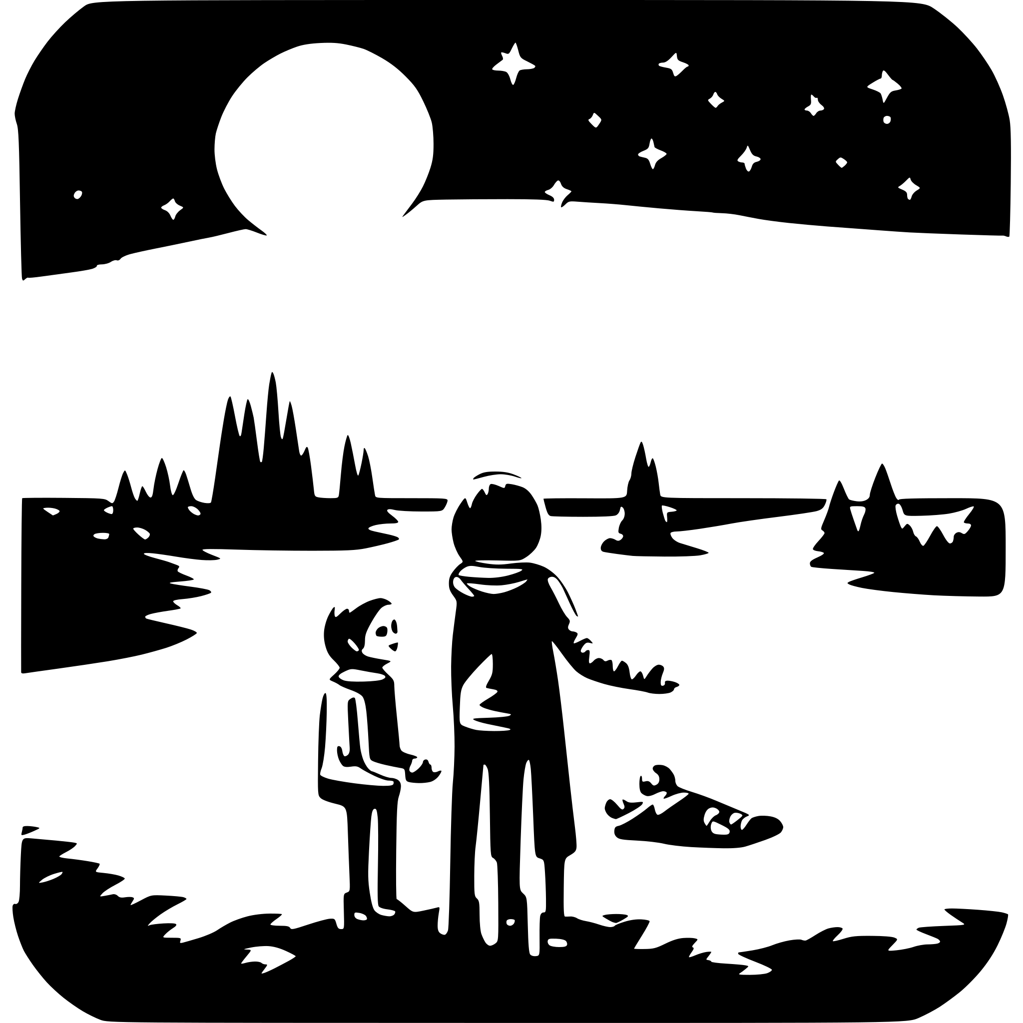 AI-generated SVG of a Stargazing