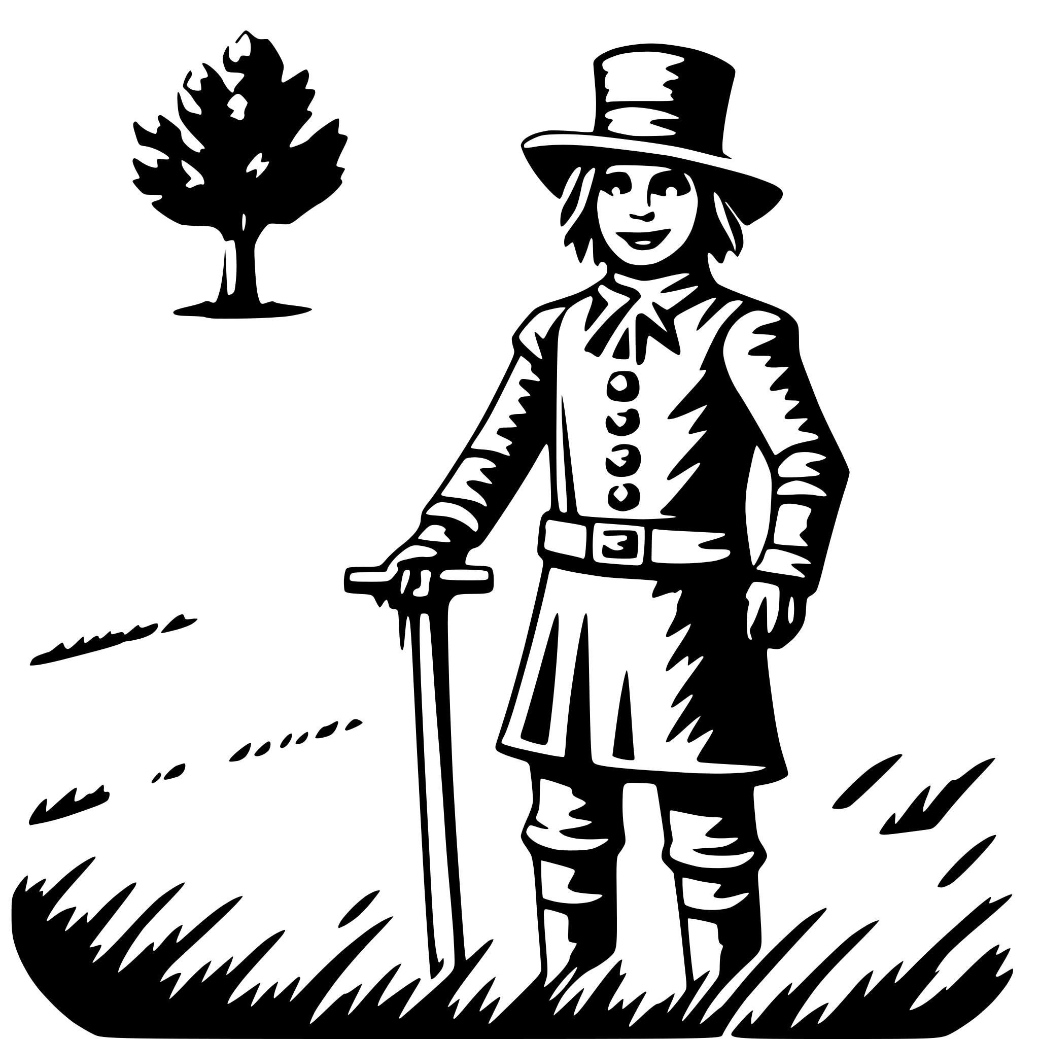 AI-generated SVG of 'scarecrow in field'
