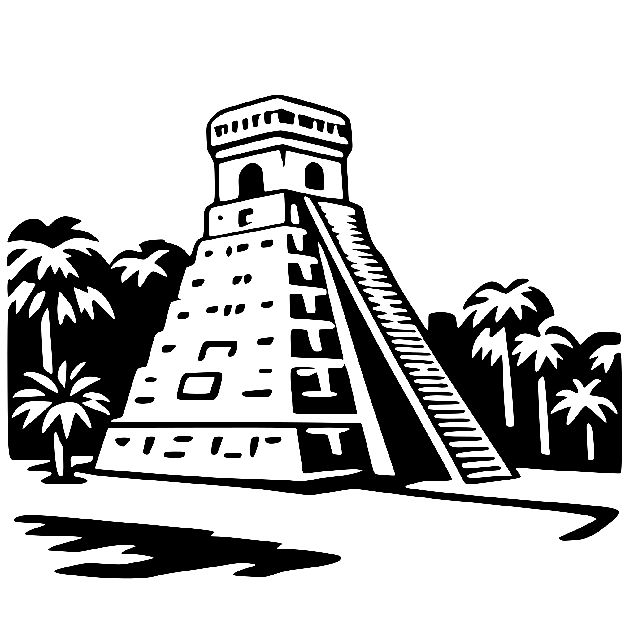 AI-generated SVG of a chichen itza