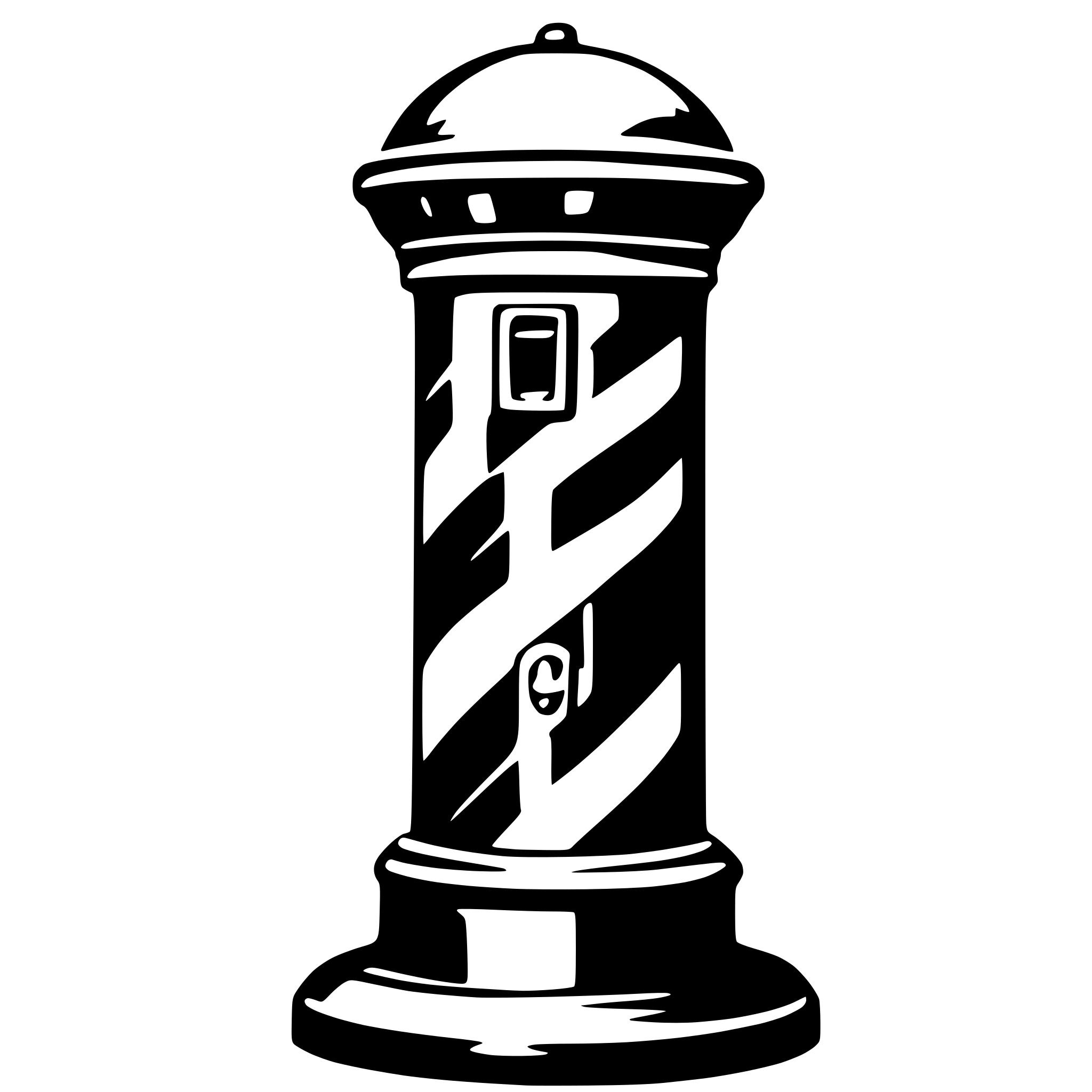 AI-generated SVG of a barber pole