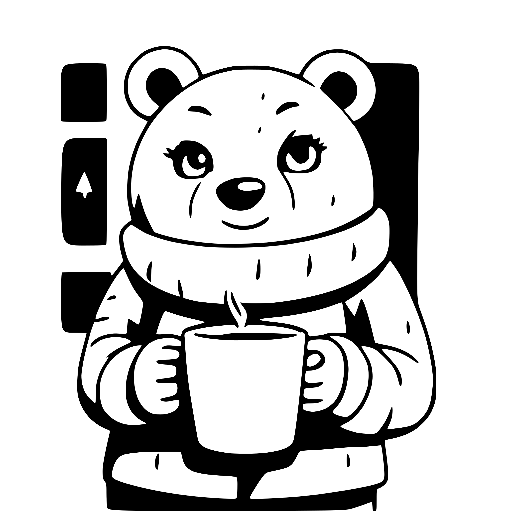 AI-generated SVG of a a bear in a cozy sweater sipping hot cocoa