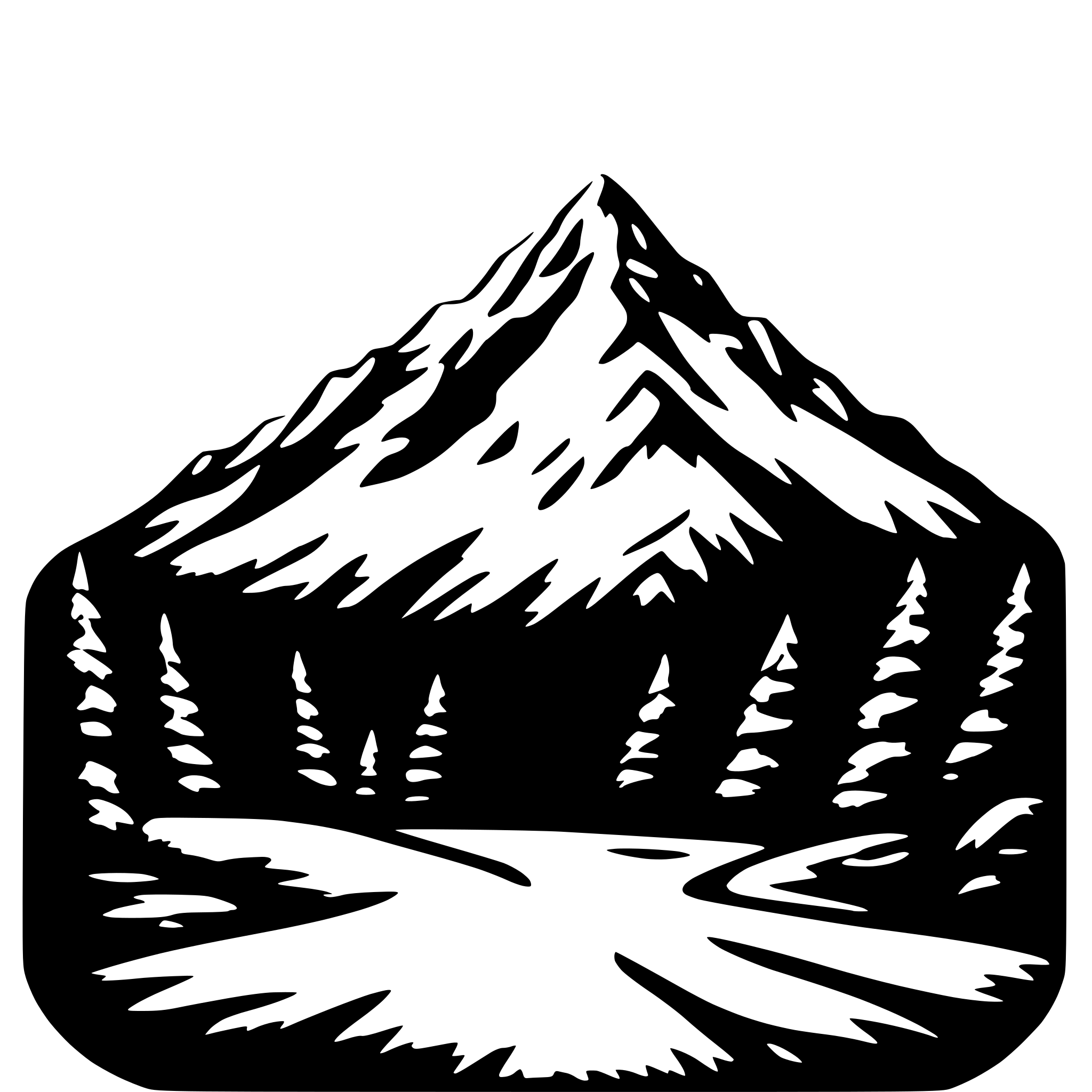 AI-generated SVG of 'snowcapped mountain'