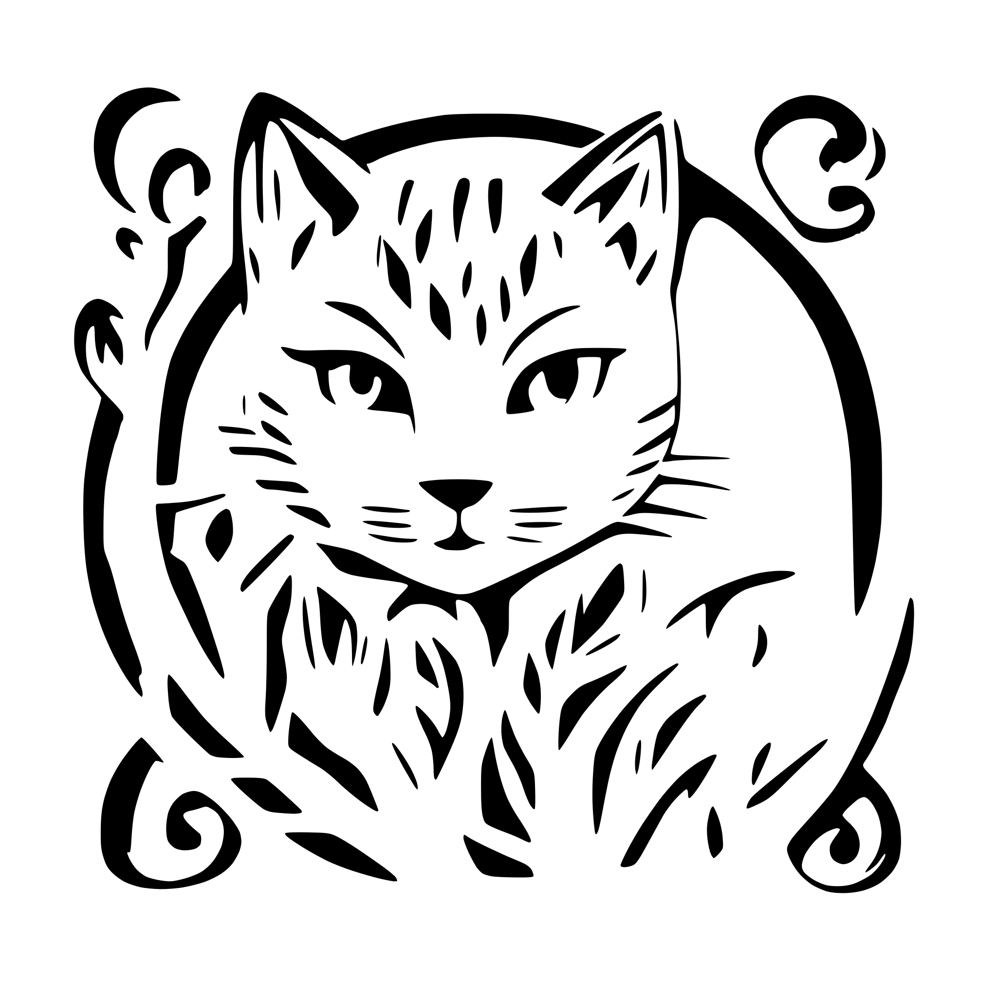 AI-generated SVG of 'cat'