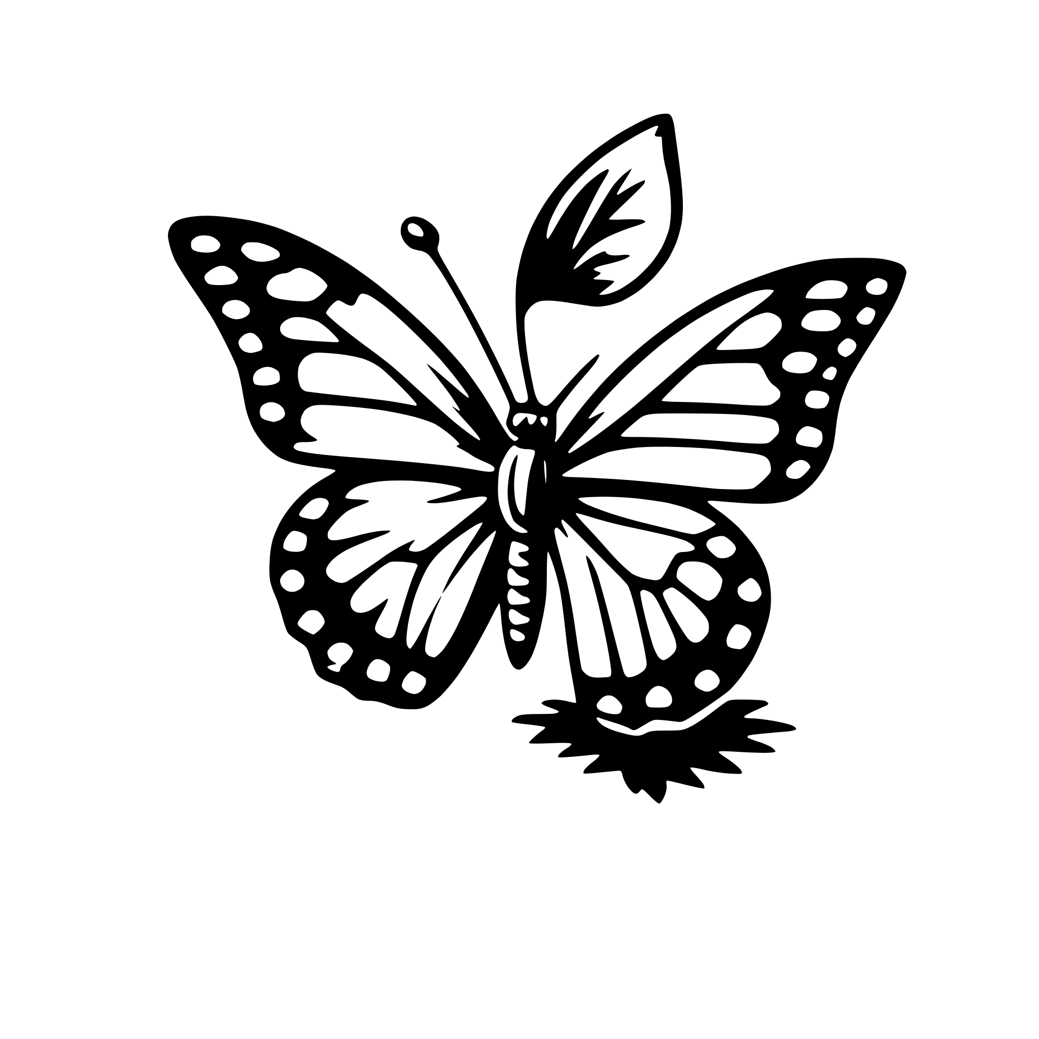 AI-generated SVG of a butterfly