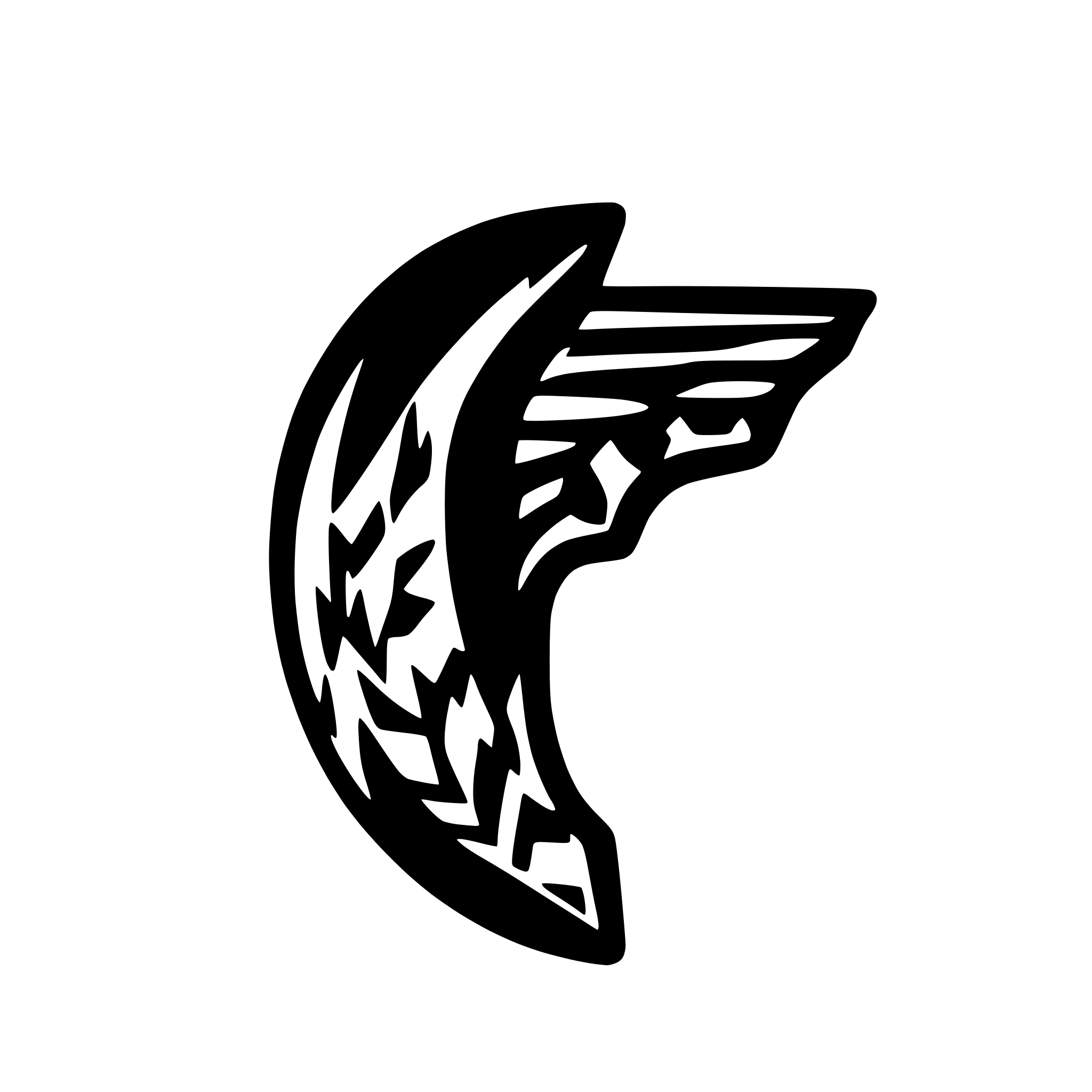 AI-generated SVG of a Winged Fragment, a fragment of a dragon’s wing, with a sharp, angular silhouette