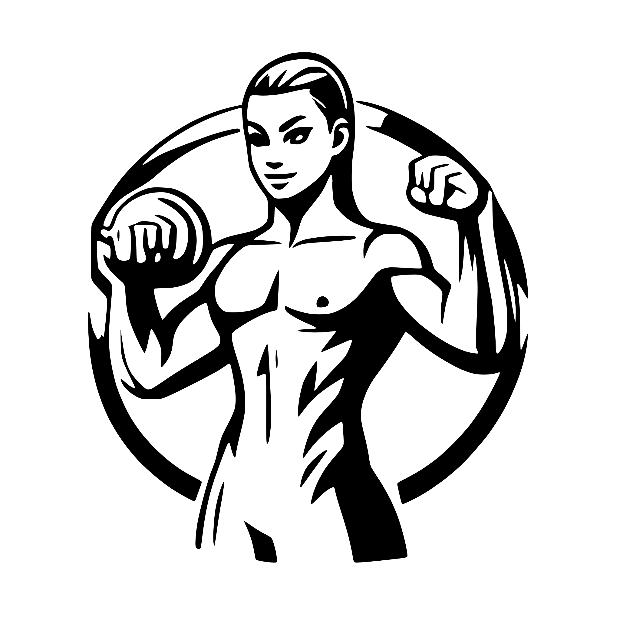 AI-generated SVG of 'biceps fitness logo'