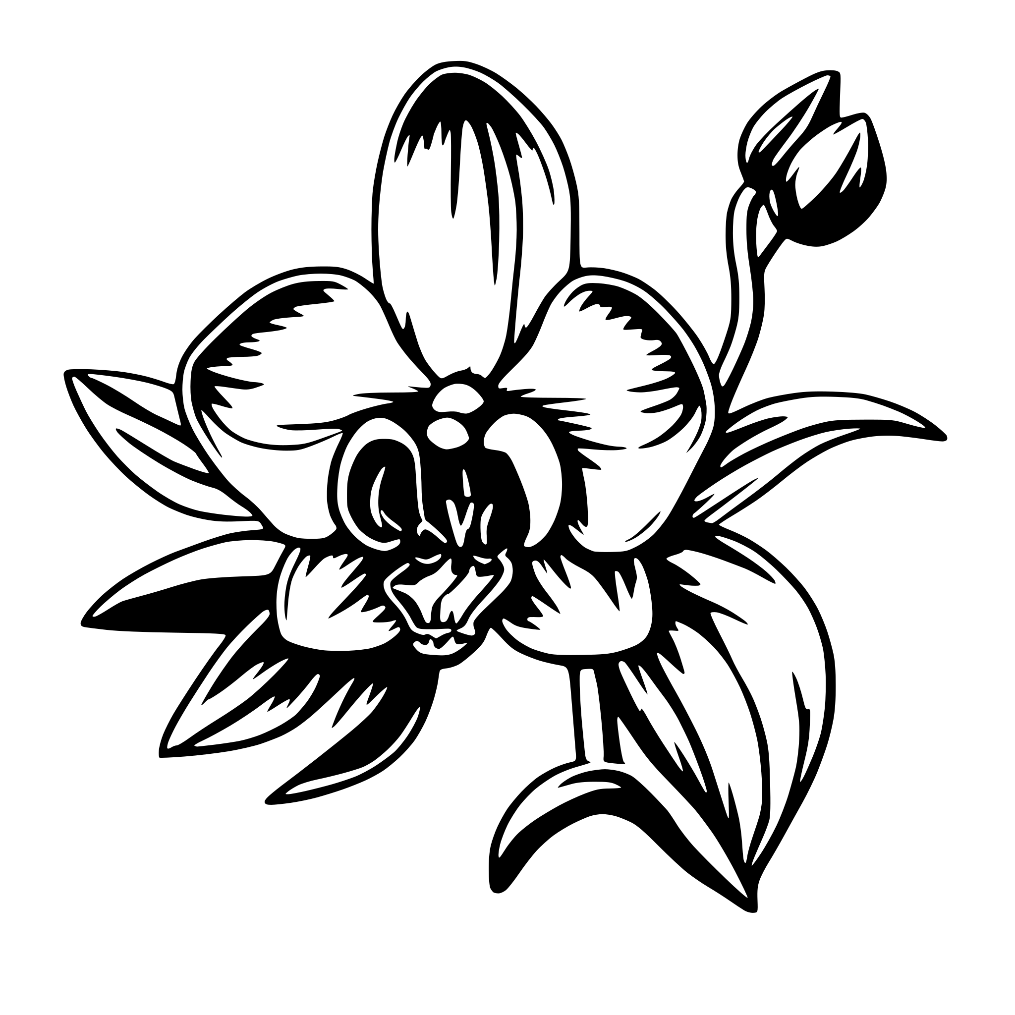 AI-generated SVG of 'orchid flower svg'