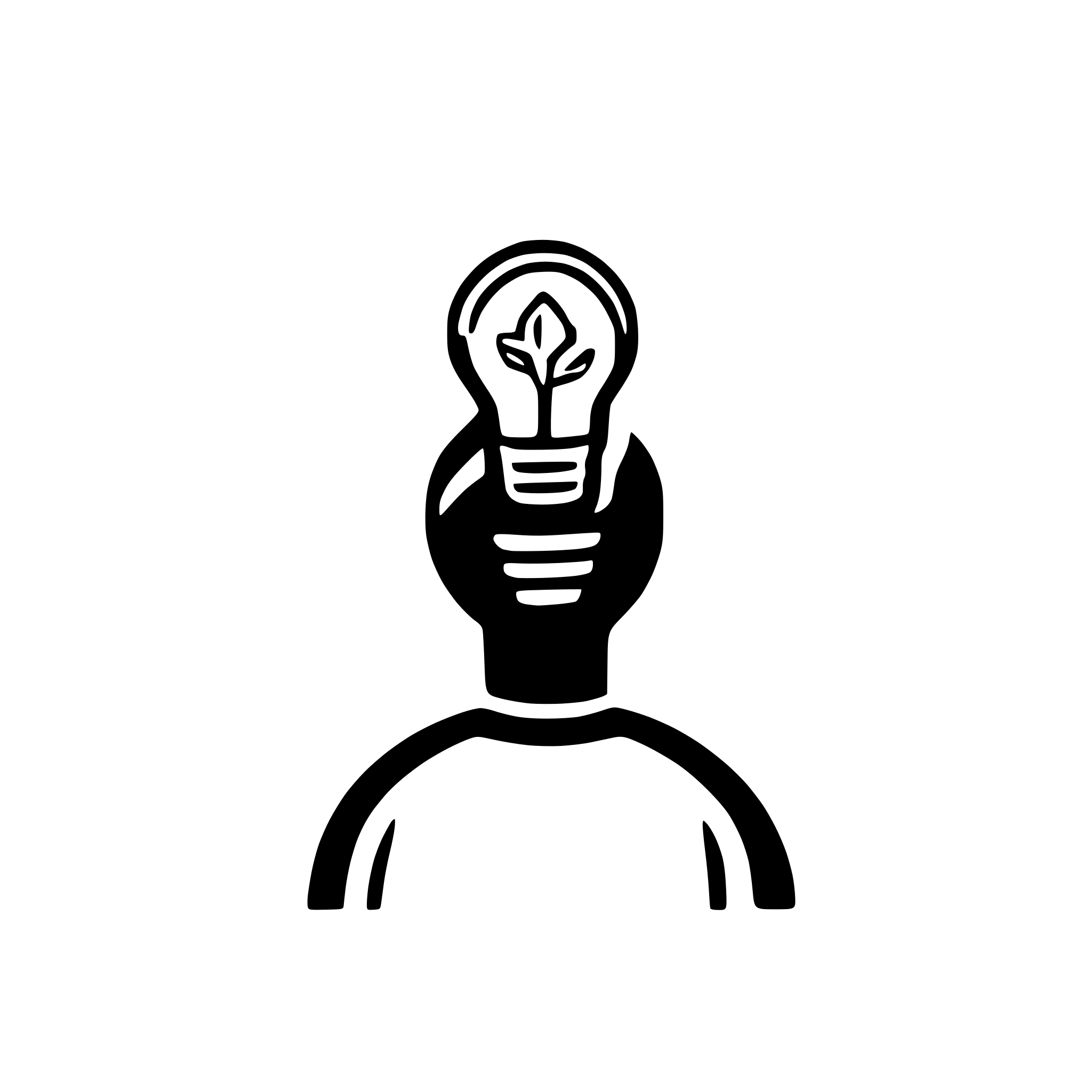 AI-generated SVG of a person with light bulb over head