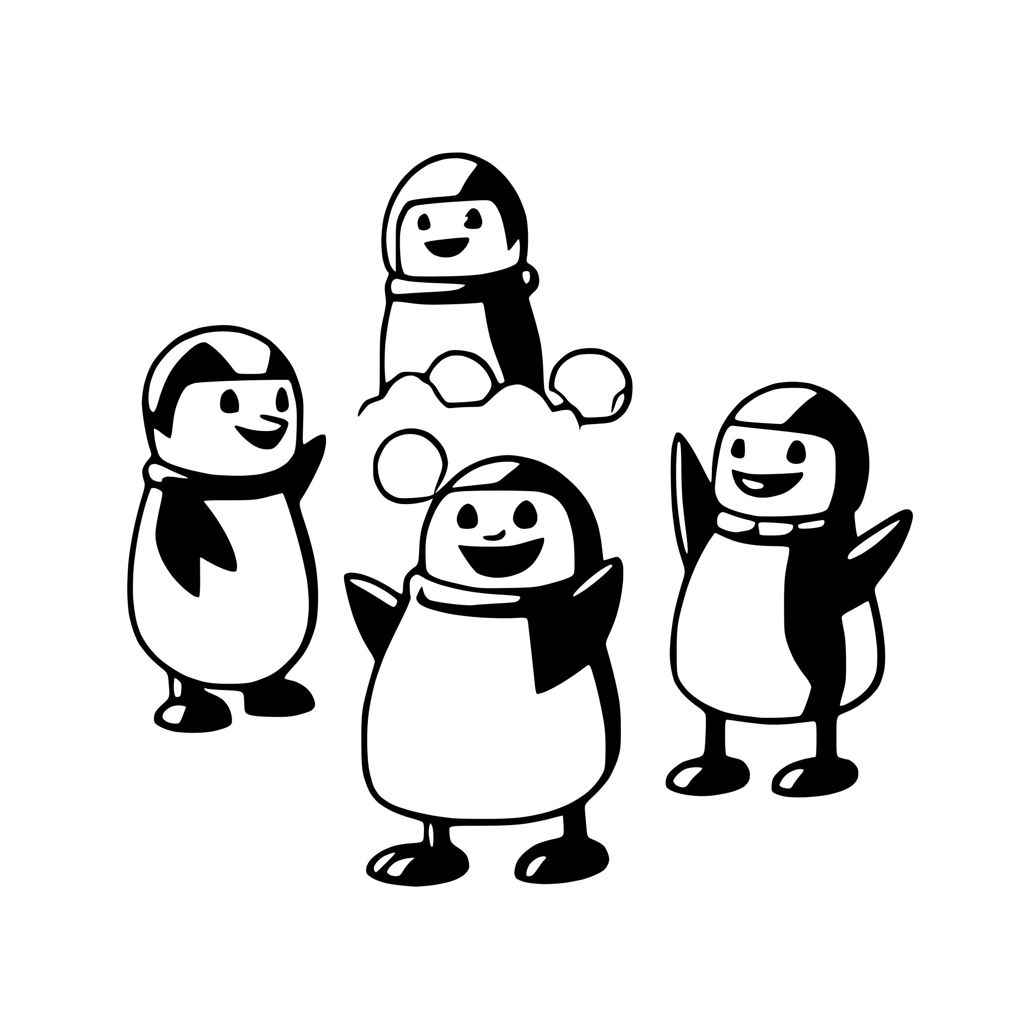 AI-generated SVG of a a group of playful penguins having a snowball fight AI-generated SVG of a a group of playful penguins having a snowball fight