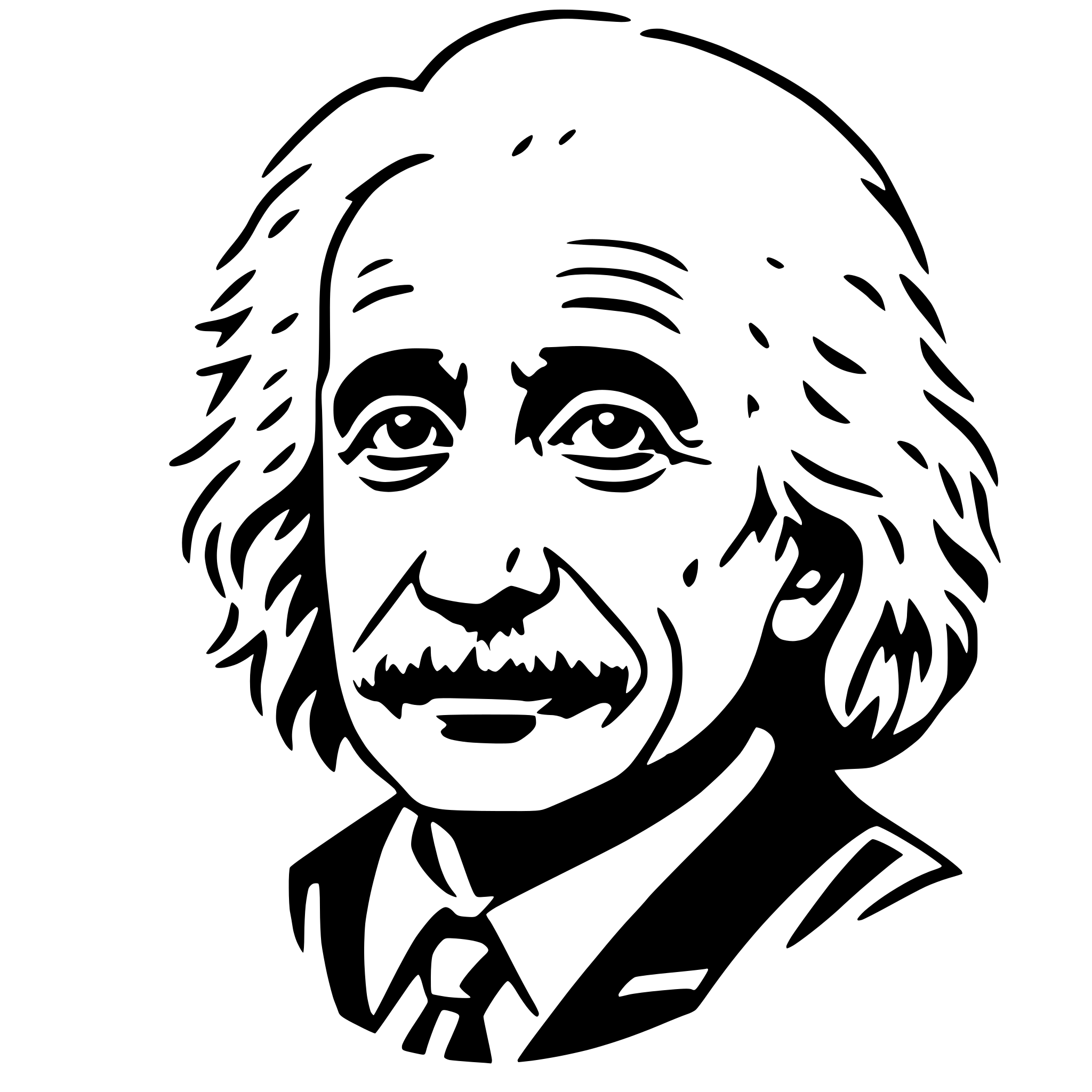 AI-generated SVG of a albert einstein