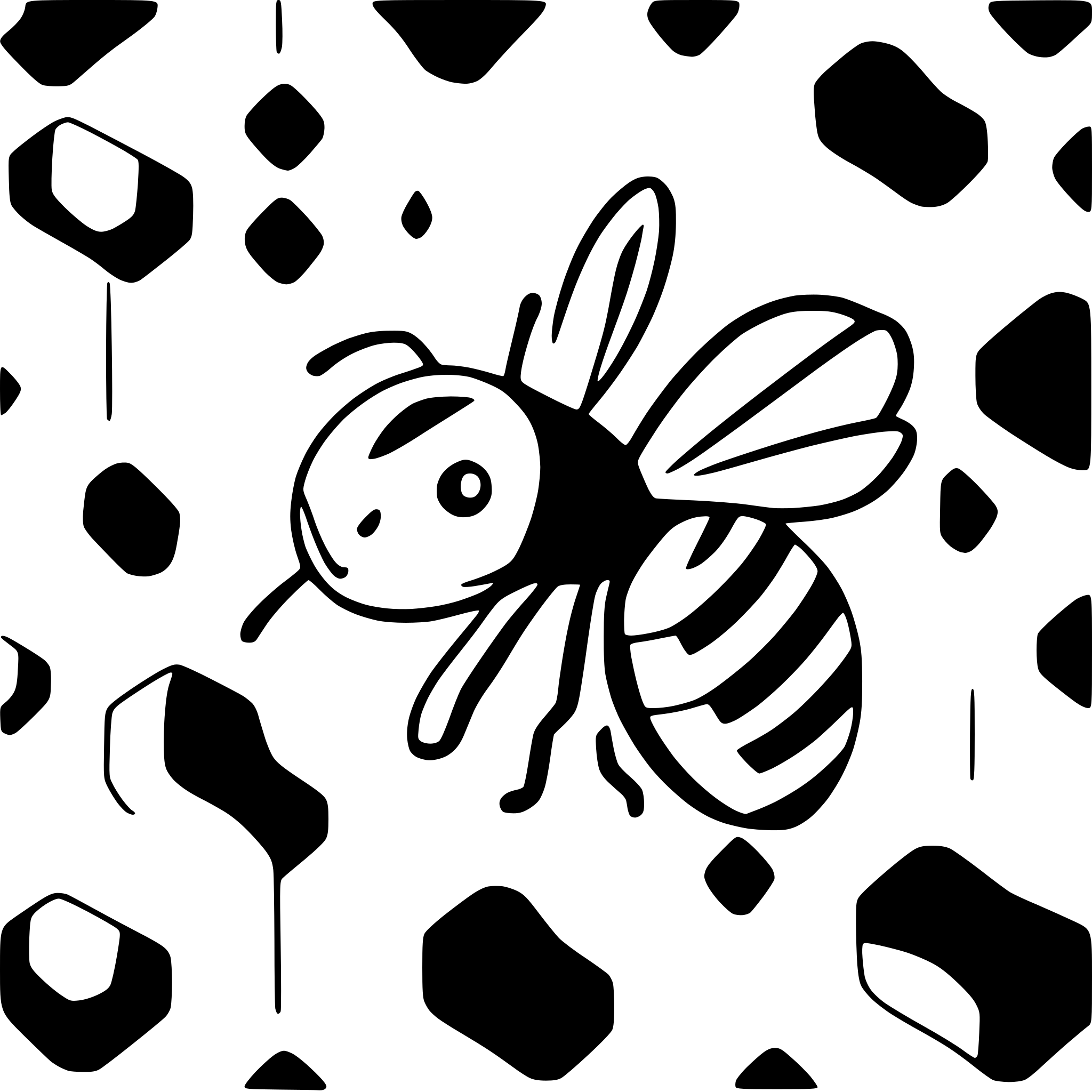 AI-generated SVG of 'honeycomb with bees'