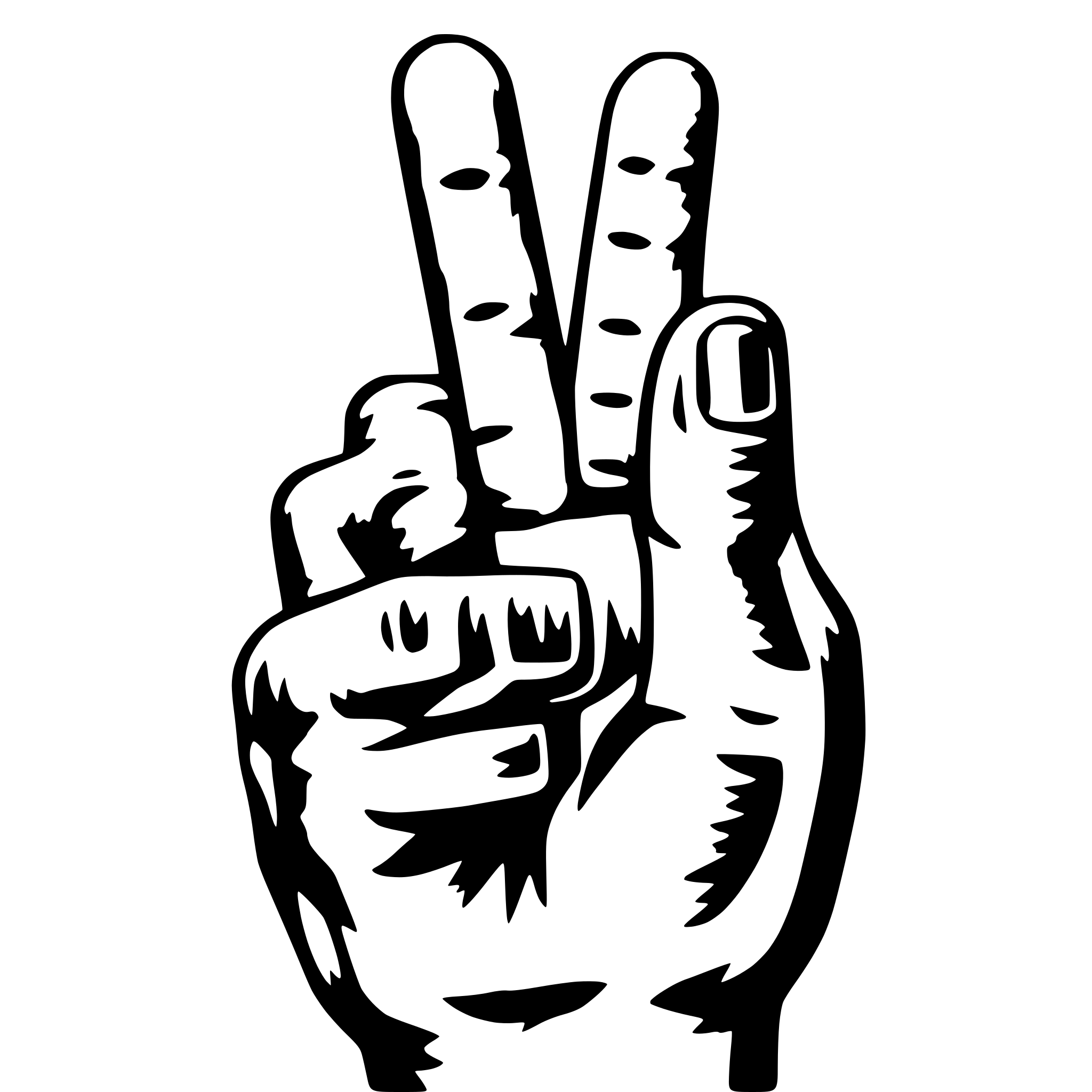 AI-generated SVG of a slib someone the middle finger