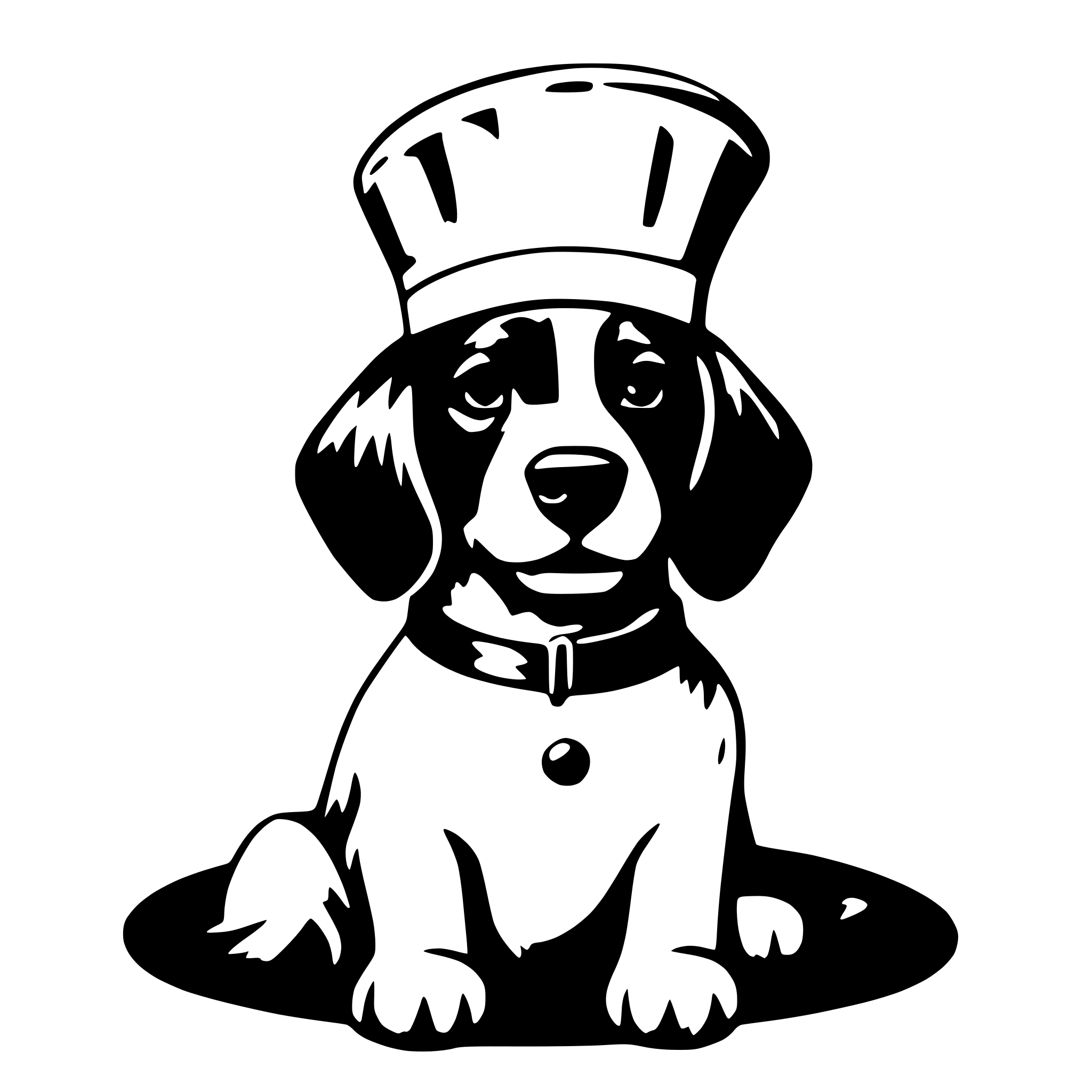 AI-generated SVG of 'A Dog With Chef Hat'