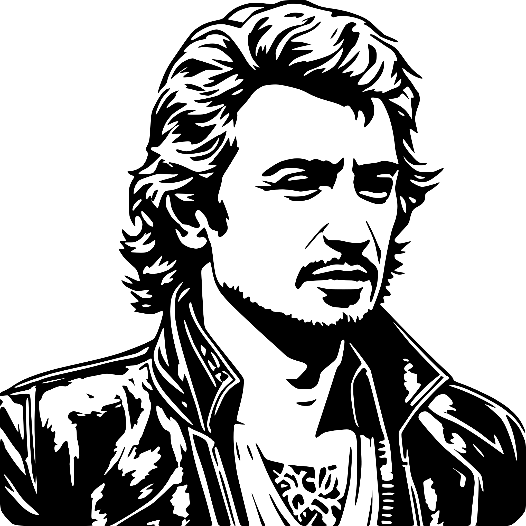 AI-generated SVG of 'johnny hallyday'