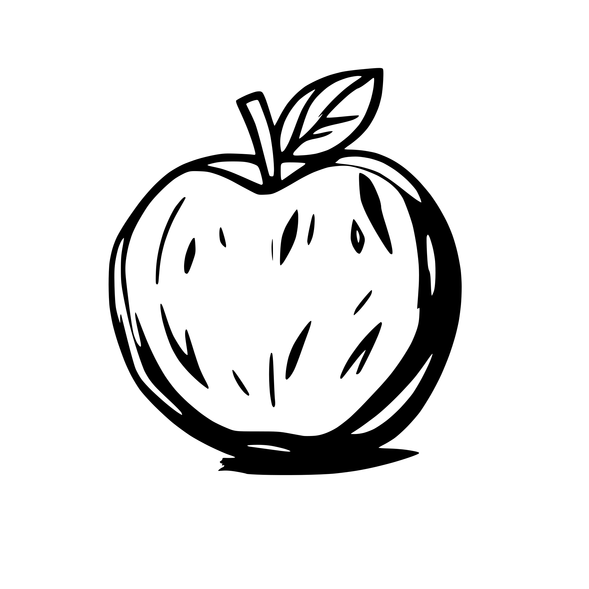 AI-generated SVG of 'coloured apple'