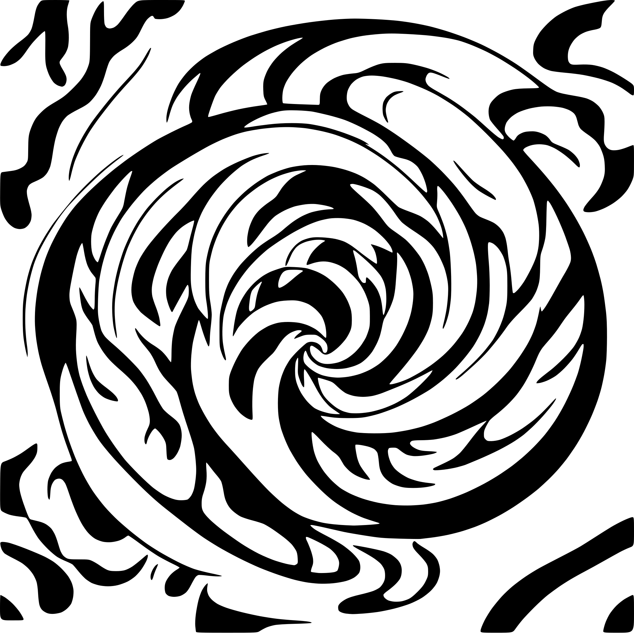 AI-generated SVG of a vortex swirl