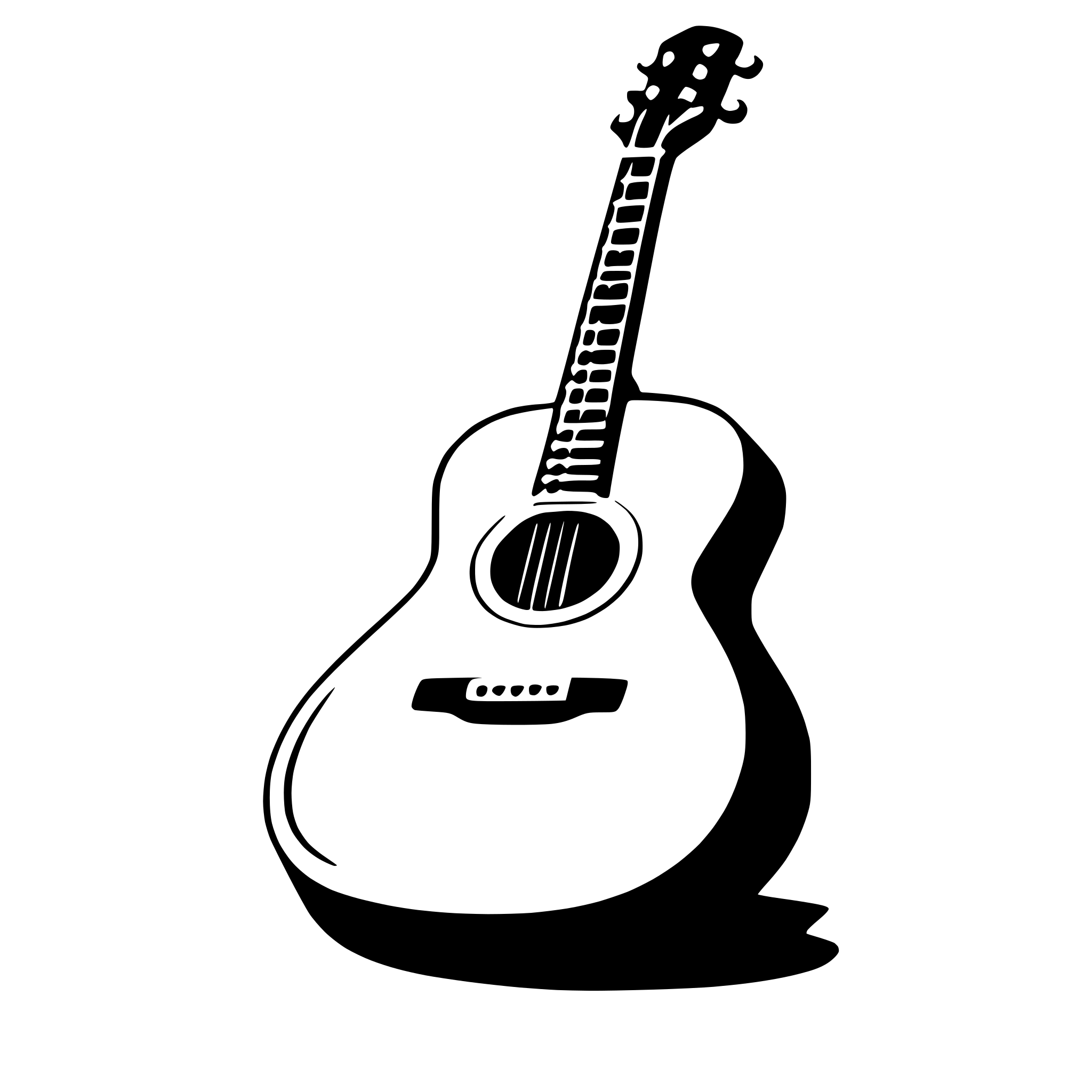 AI-generated SVG of a guitar